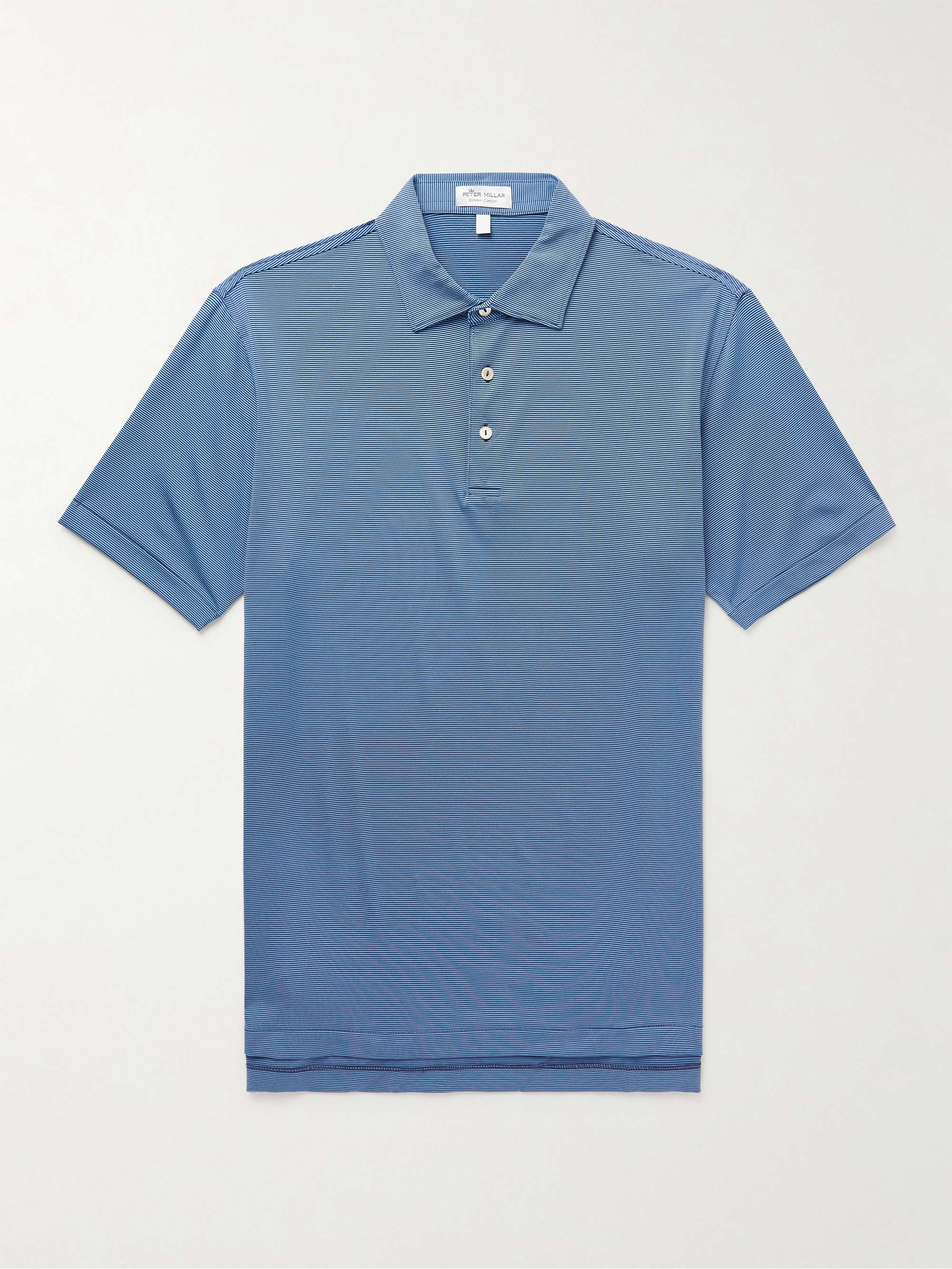 PETER MILLAR Jubilee Striped Tech-Jersey Golf Polo Shirt