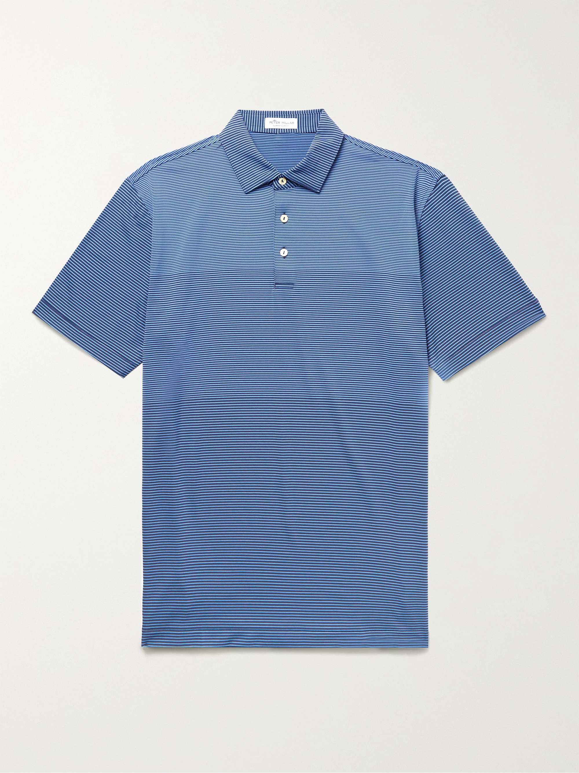 PETER MILLAR Bickett Striped Tech-Jersey Golf Polo Shirt