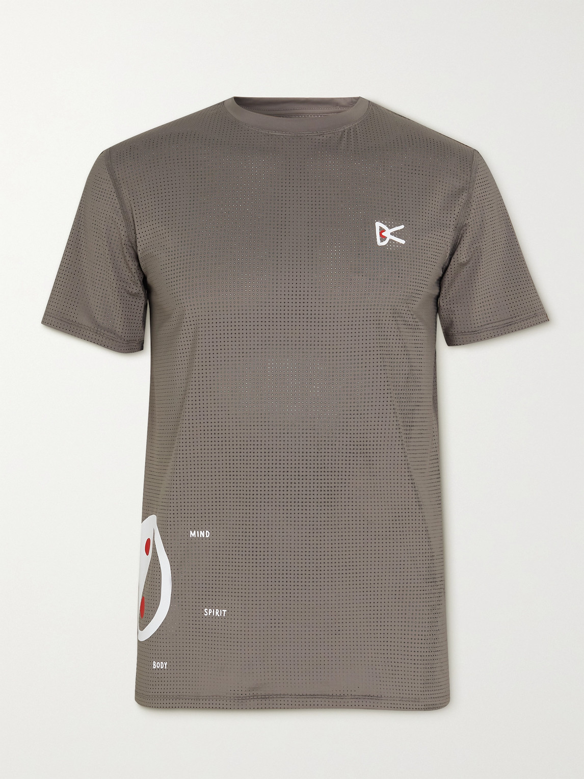 DISTRICT VISION PRINTED PERFORATED STRETCH-JERSEY T-SHIRT