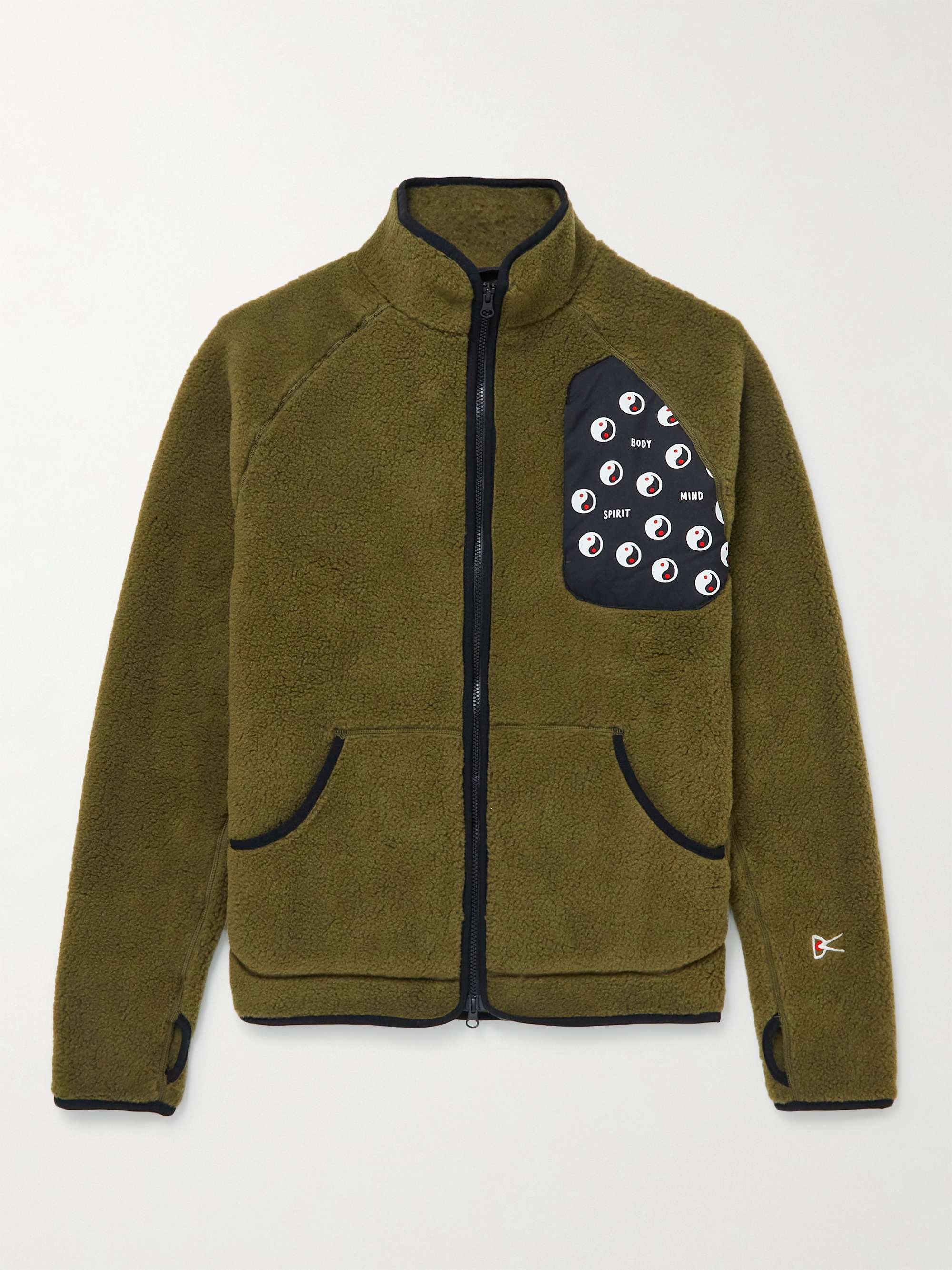 DISTRICT VISION Greg Shell-Trimmed Fleece Jacket
