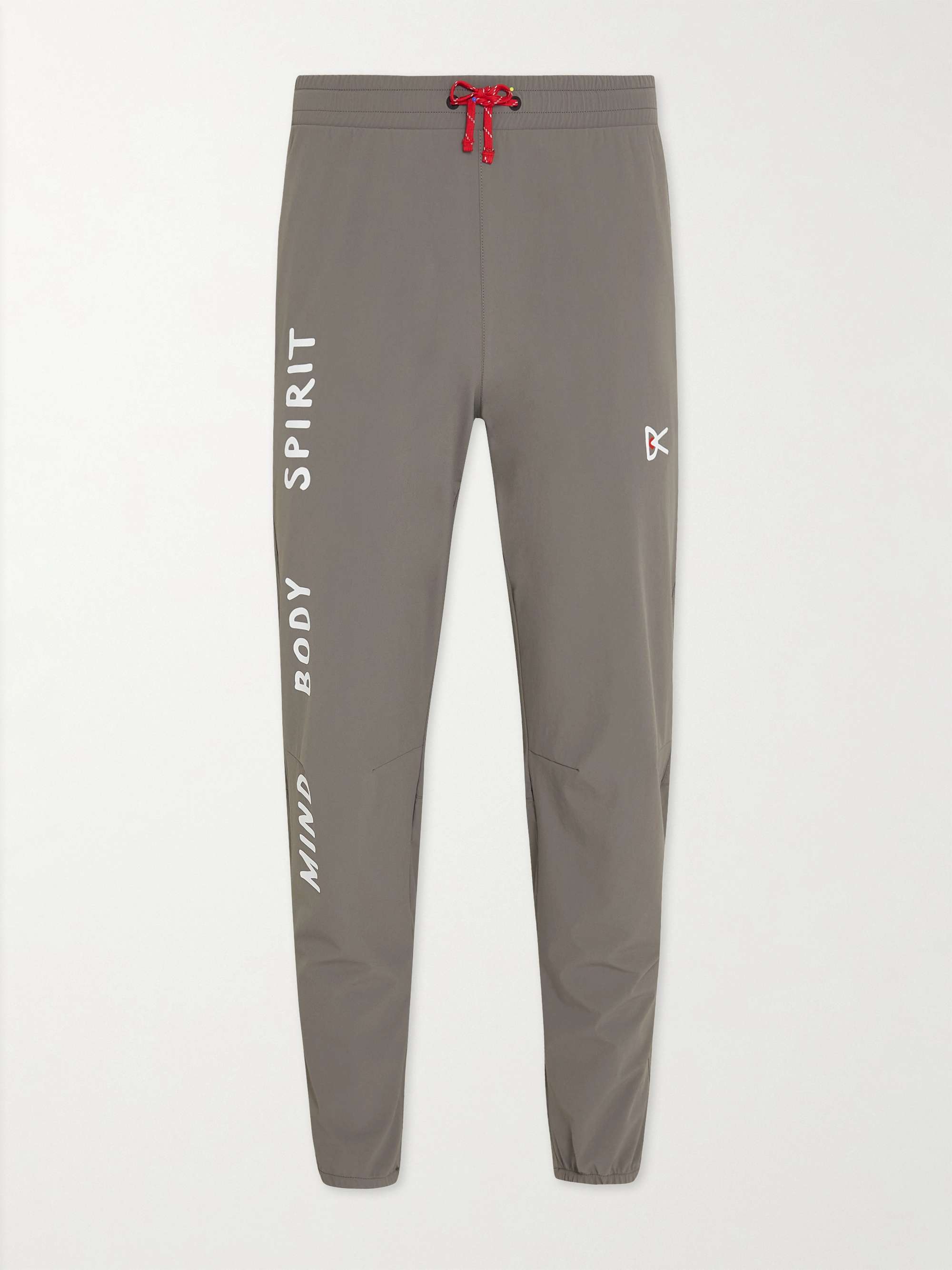 DISTRICT VISION Zanzie Slim-Fit Tapered Logo-Print Stretch-Shell Sweatpants
