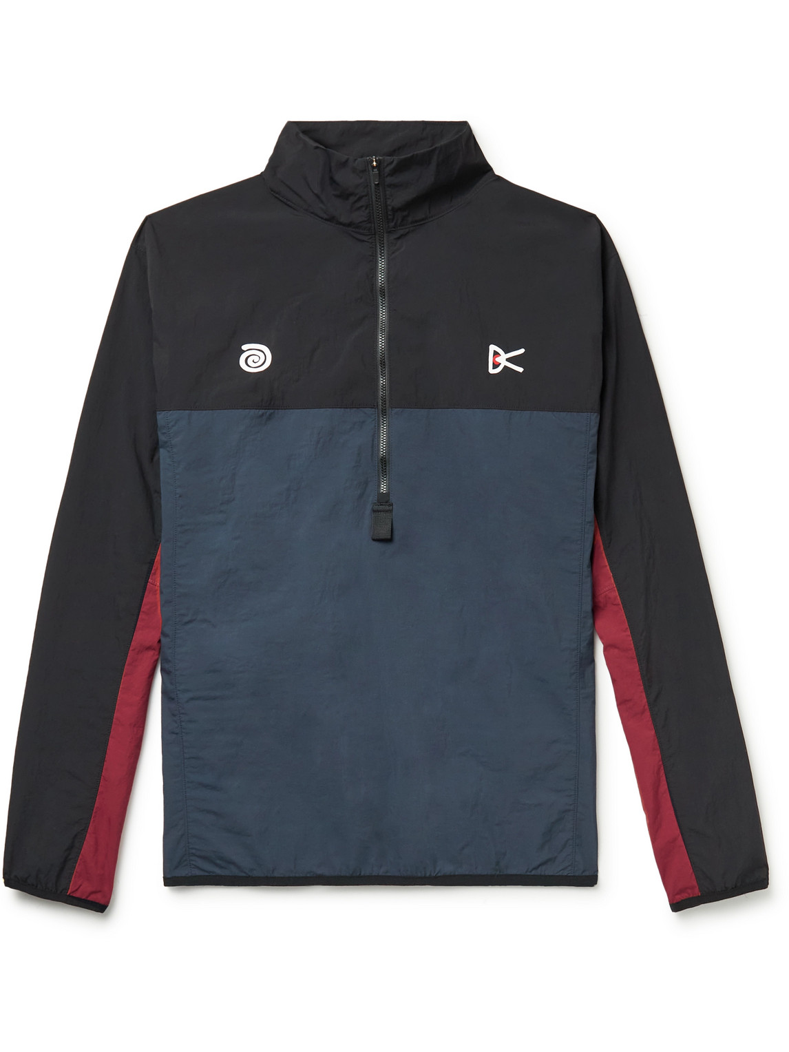 District Vision Mr Porter Health In Mind Theo Colour-block Shell Half-zip Jacket In Blue
