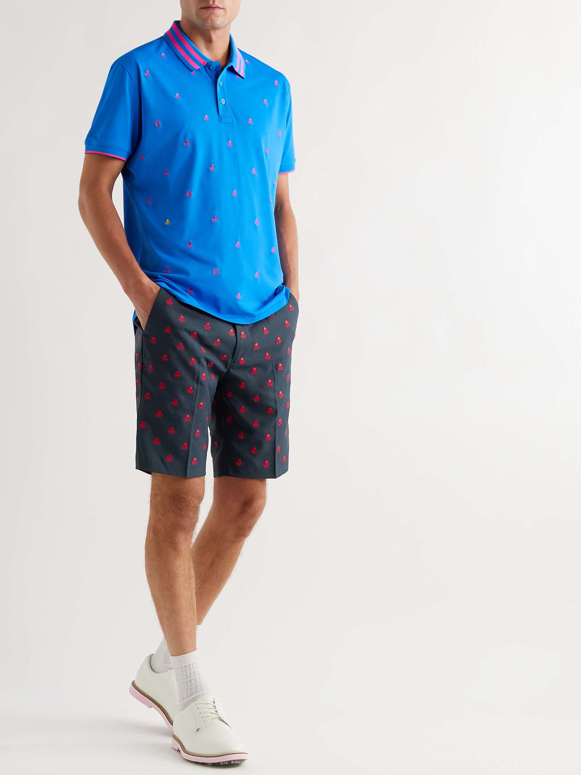 G/FORE Embroidered Tech-Twill Golf Shorts