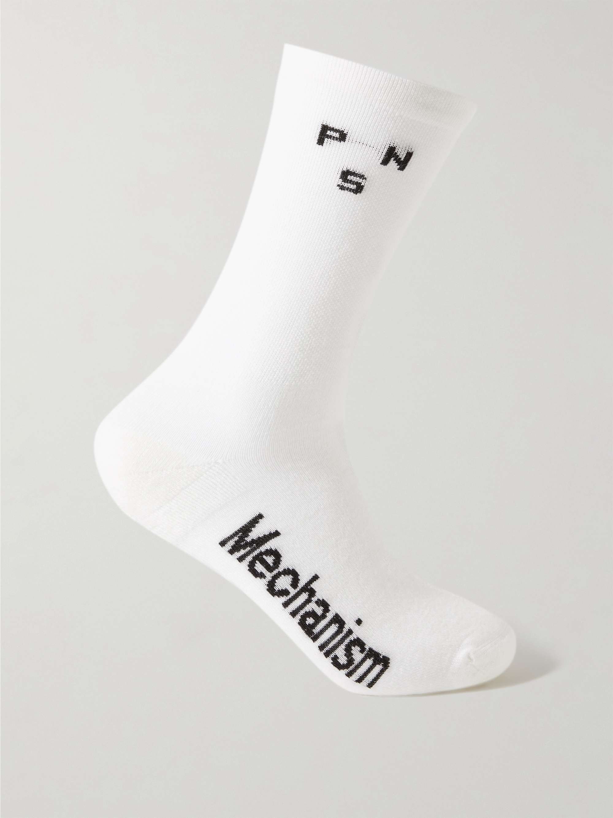 PAS NORMAL STUDIOS Control Logo-Intarsia Merino Wool-Blend Piqué Cycling Socks