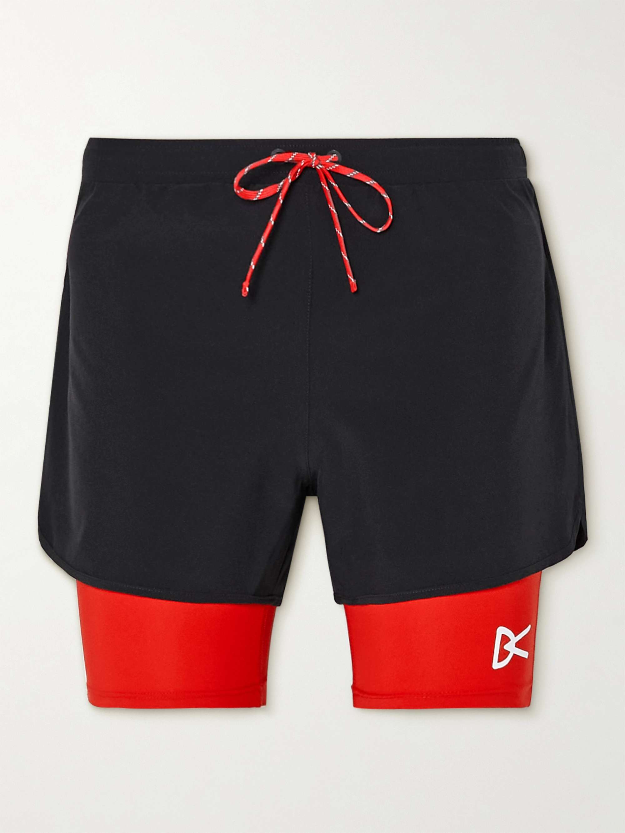 DISTRICT VISION Aaron 2-in-1 Stretch-Shell Running Shorts