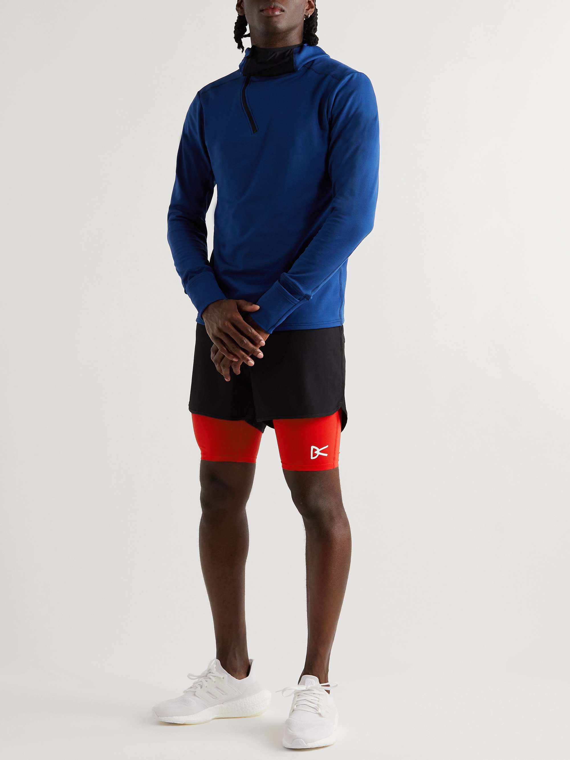 DISTRICT VISION Aaron 2-in-1 Stretch-Shell Running Shorts