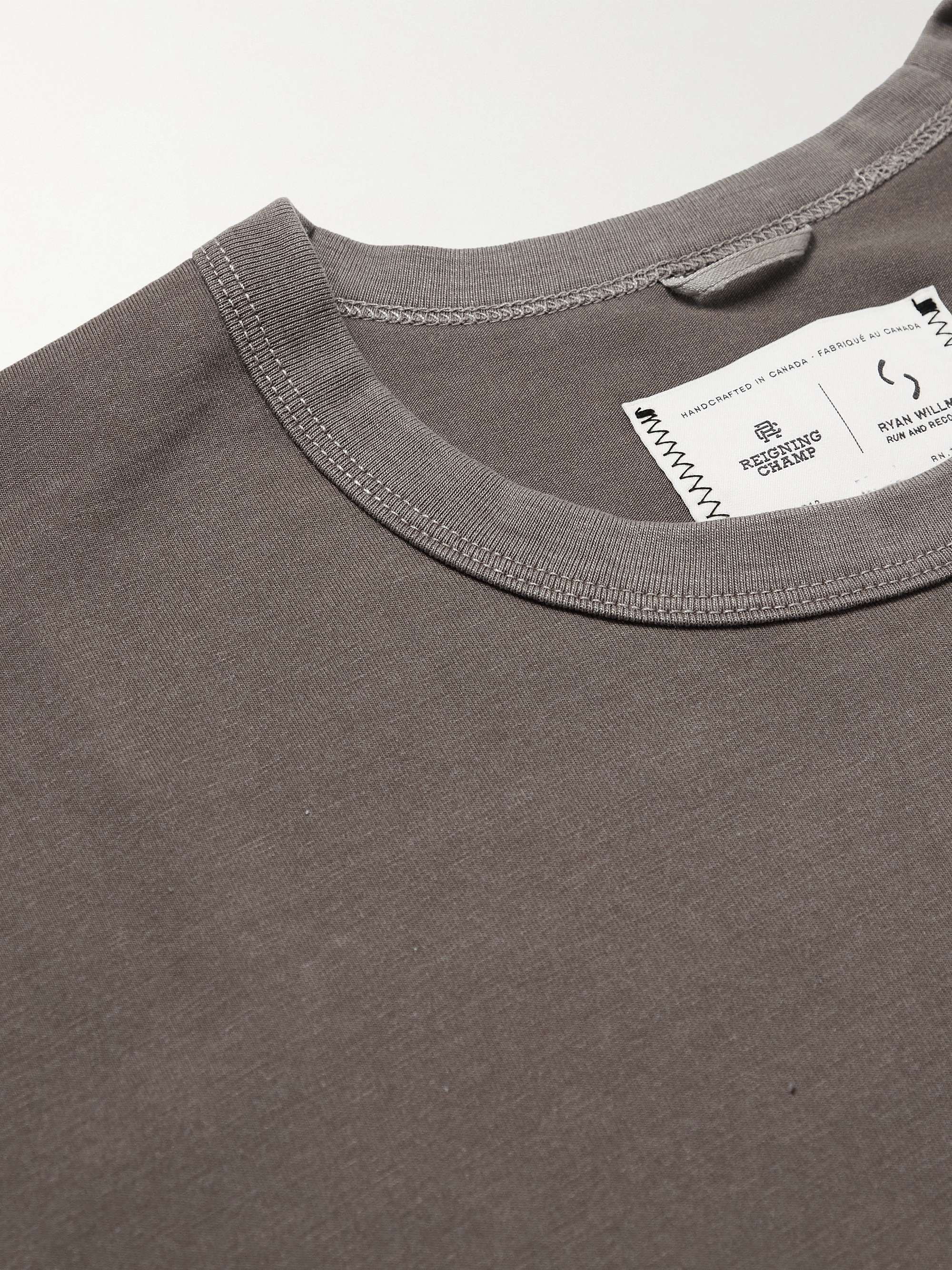 REIGNING CHAMP + Ryan Willms Garment-Dyed Printed Cotton-Blend Jersey T-Shirt