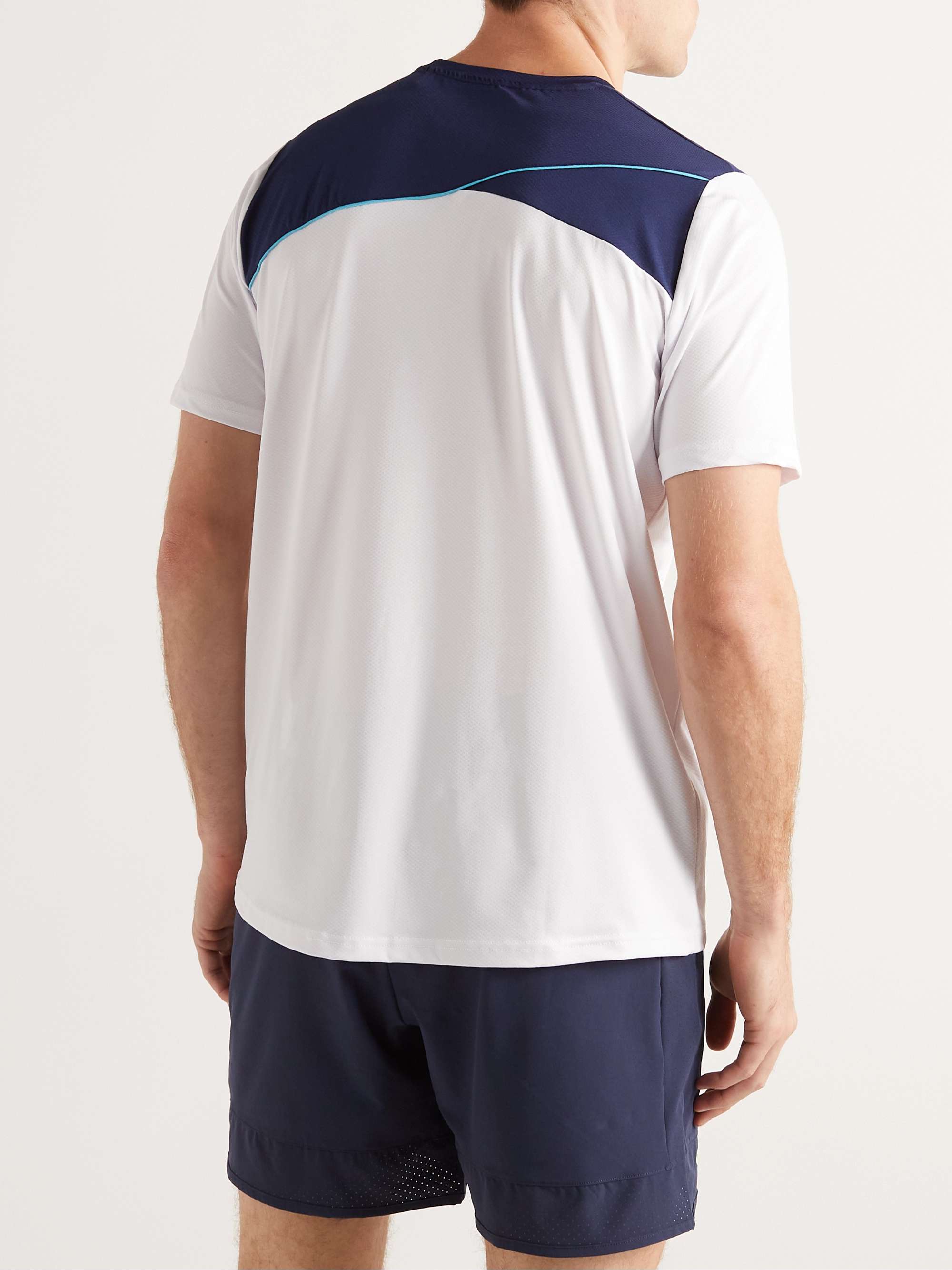 CASTORE Logo-Print Panelled Stretch-Jersey Tennis T-Shirt