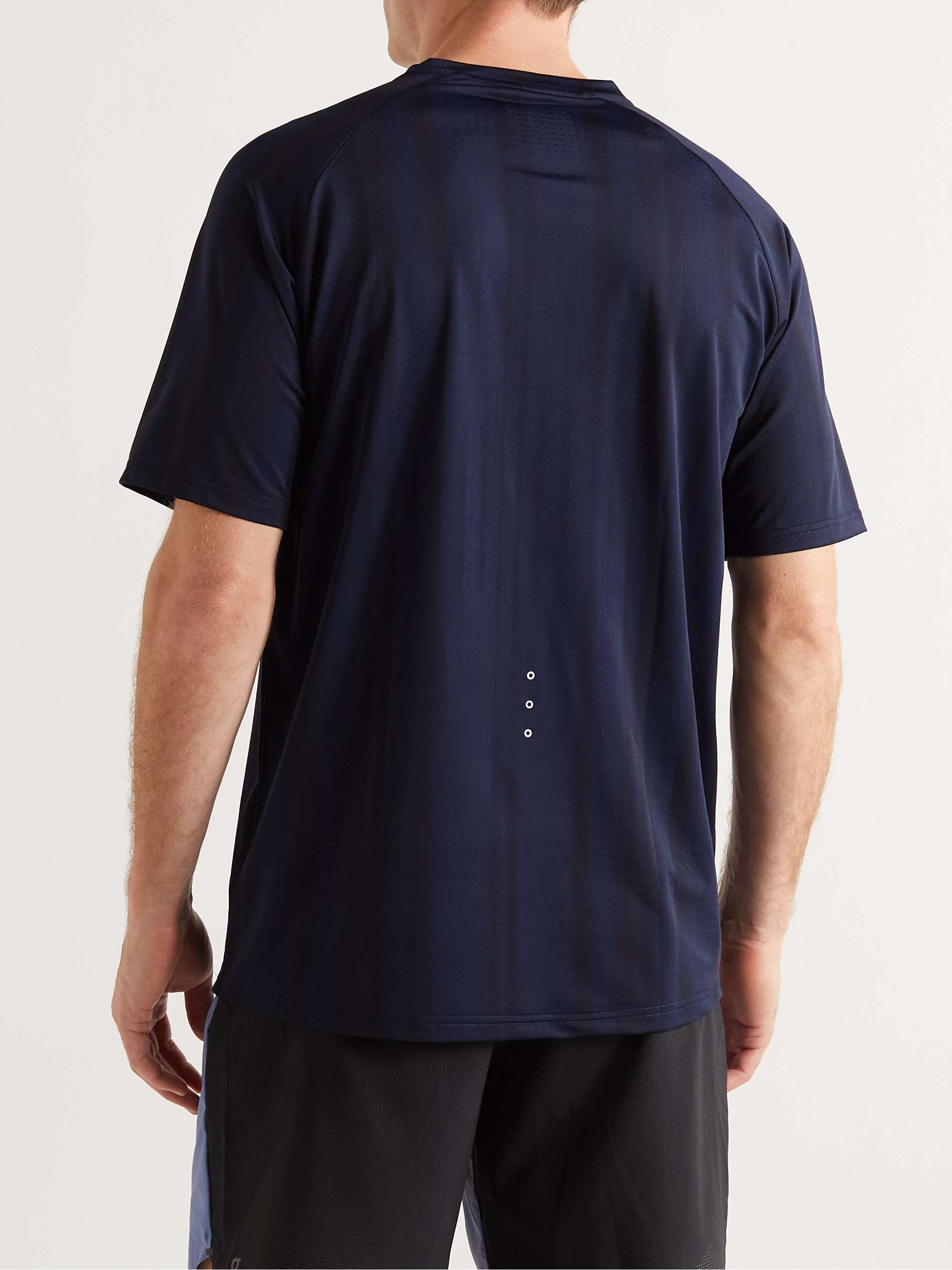 CASTORE Logo-Print Striped Stretch-Jersey T-Shirt