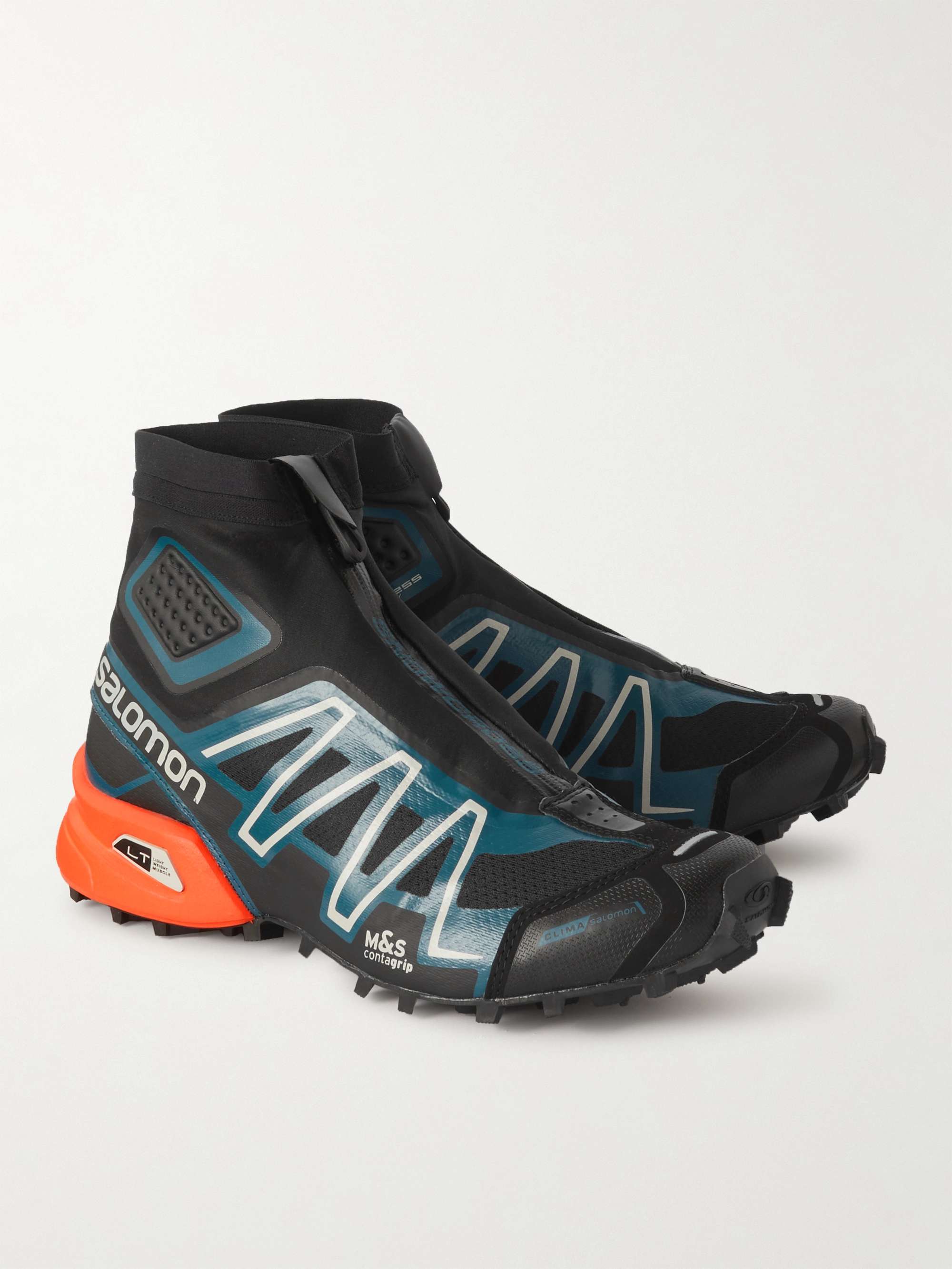 SALOMON Snowcross Advanced Rubber-Trimmed Mesh Running High-Top Sneakers