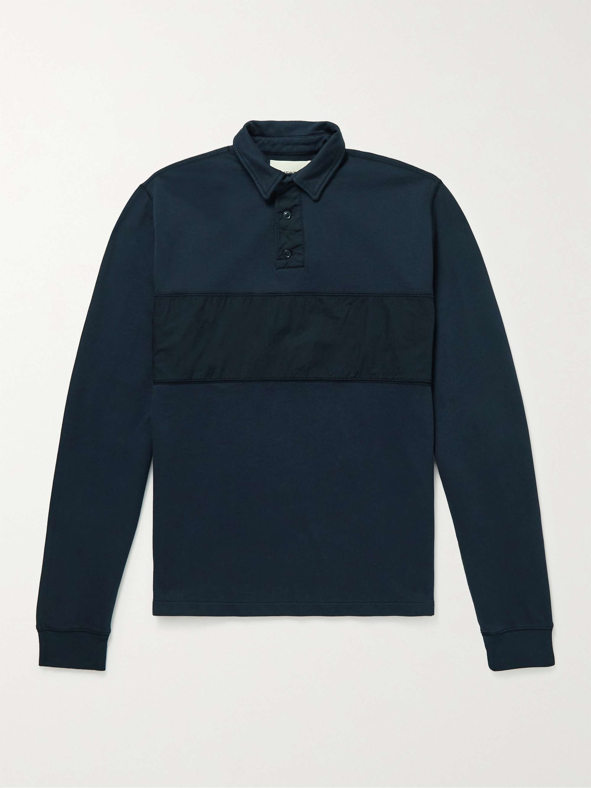 KESTIN Dean Panelled Cotton-Jersey Polo Shirt