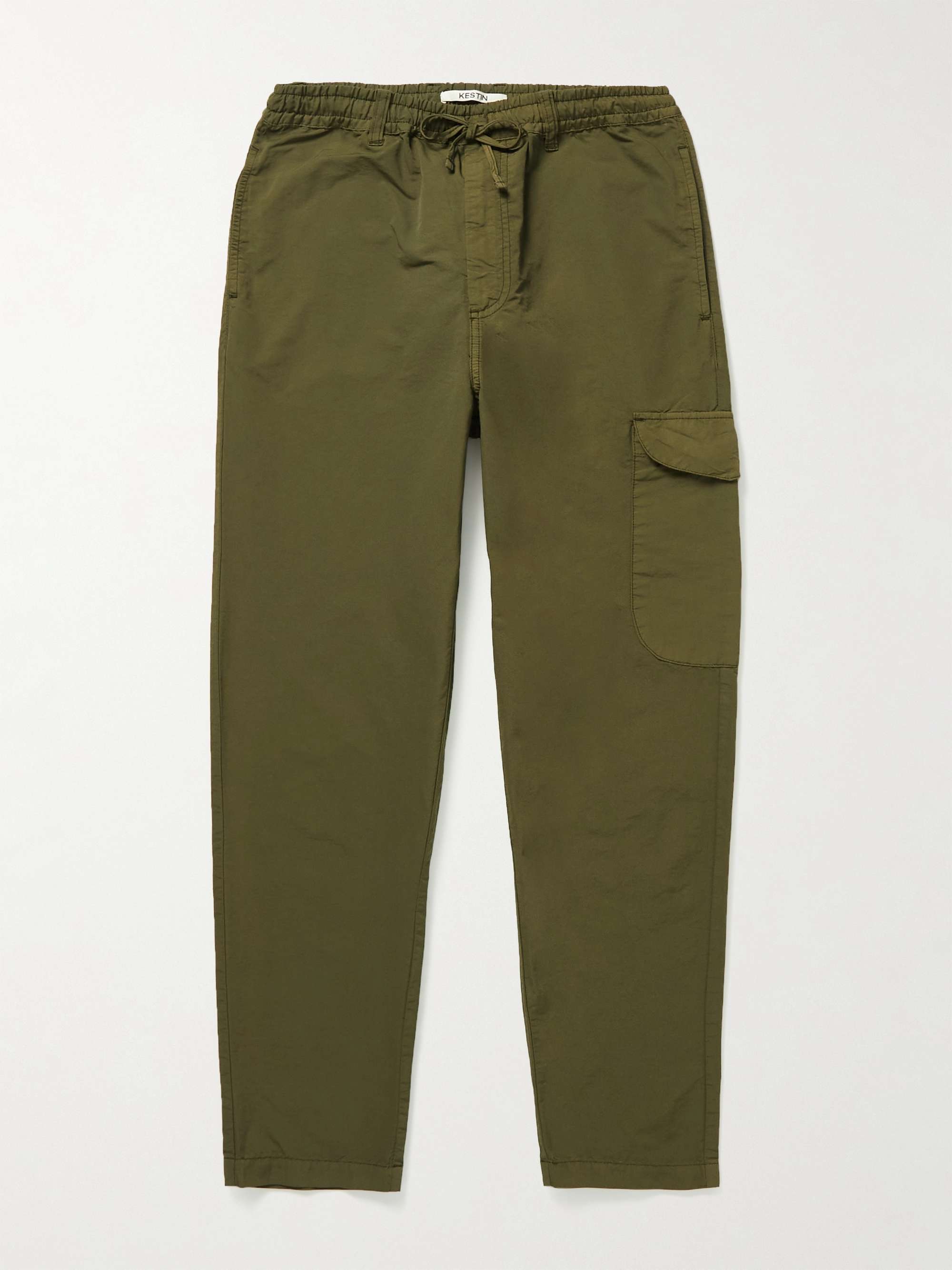 KESTIN Storr Cotton-Blend Drawstring Trousers