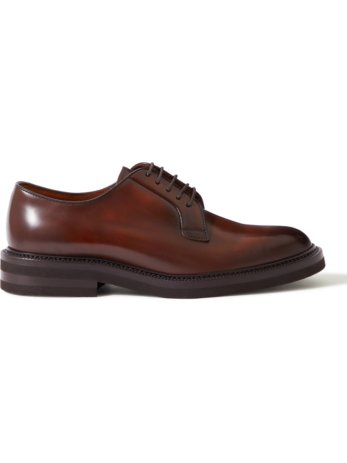 BRUNELLO CUCINELLI LEATHER DERBY SHOES
