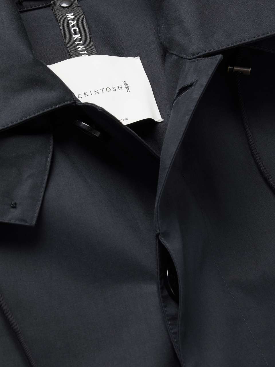 Black Cambridge Bonded Cotton Hooded Trench Coat | MACKINTOSH | MR PORTER