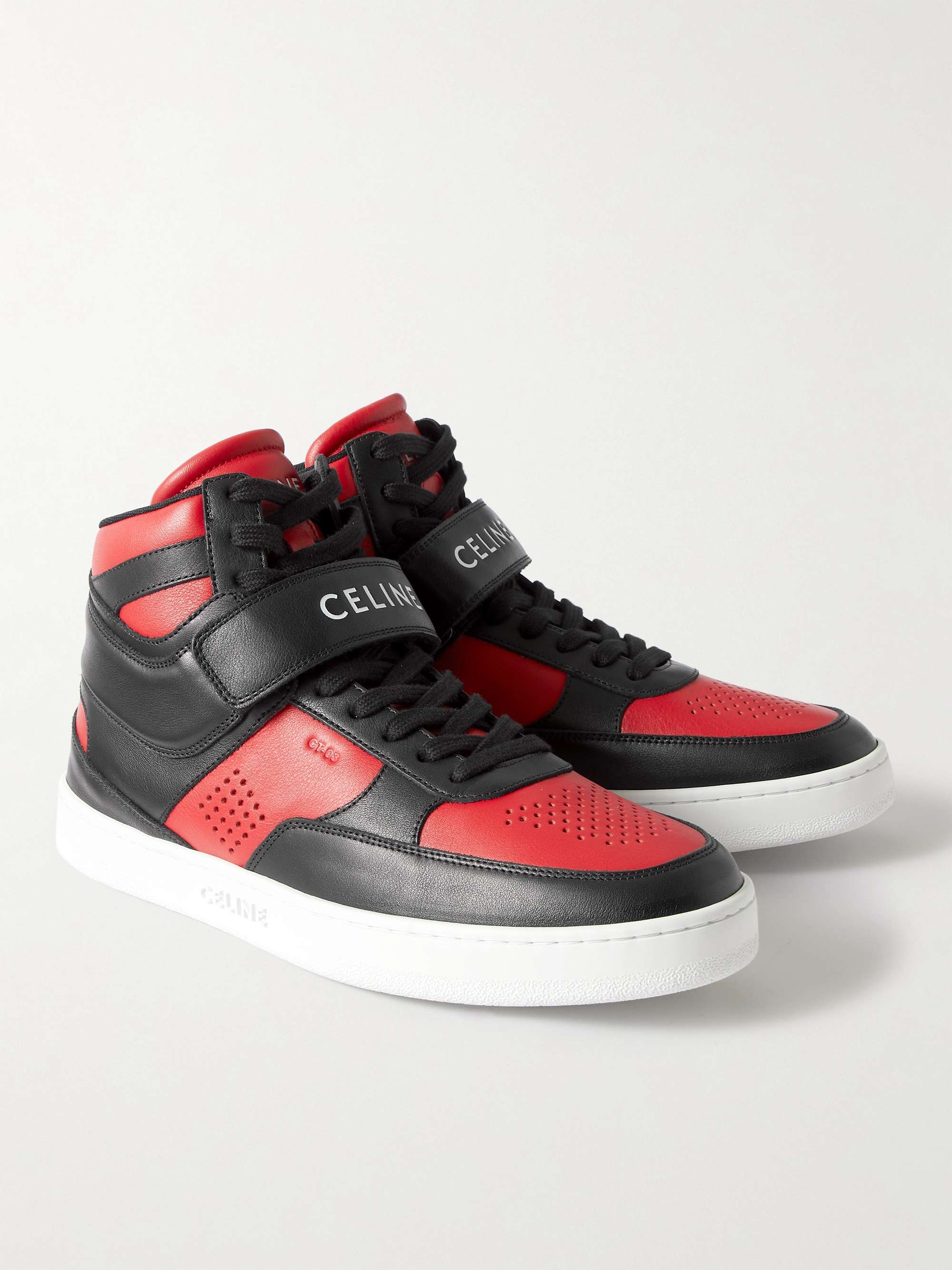 CELINE HOMME CT-03 Leather High-Top Sneakers