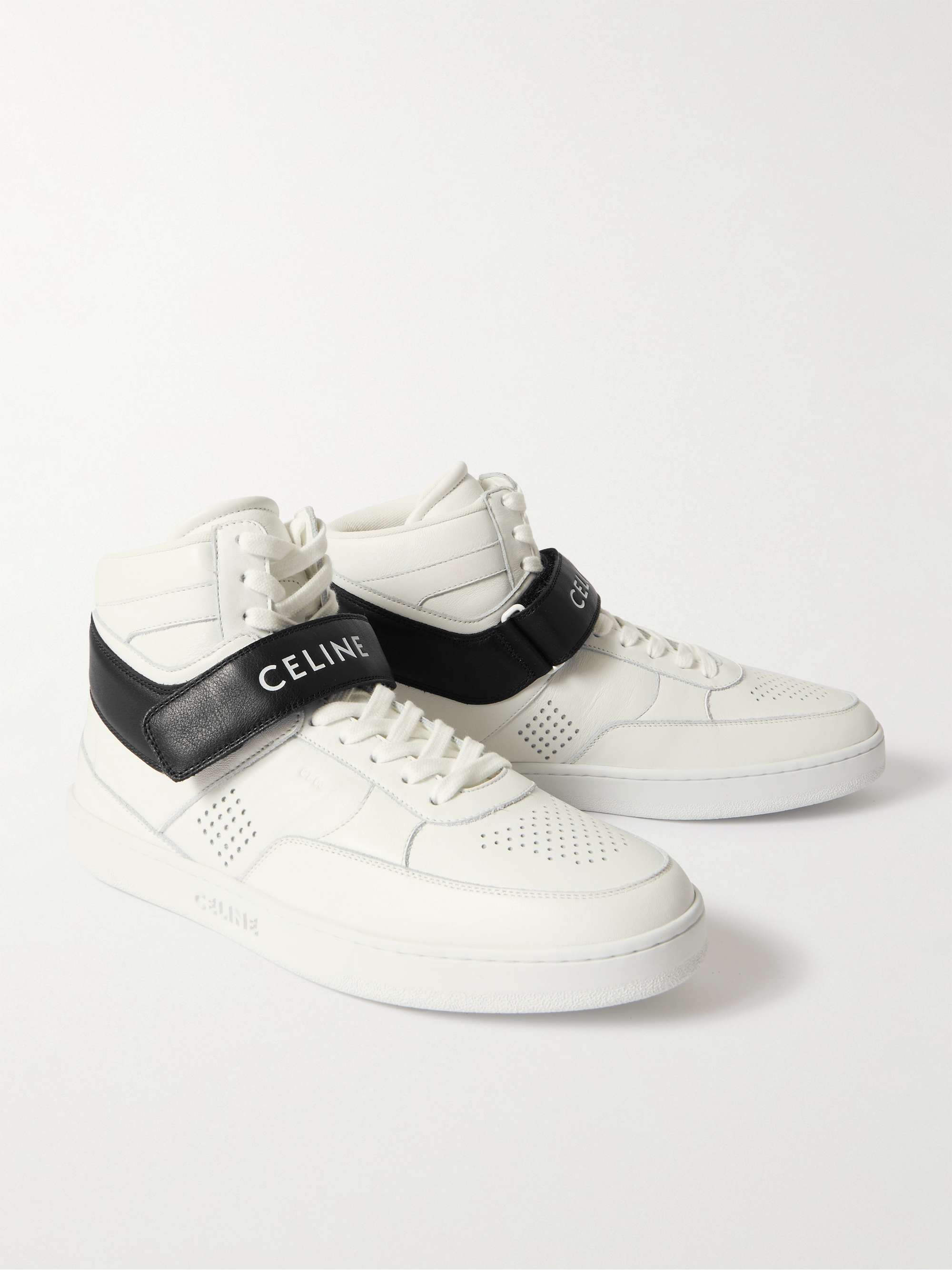 CELINE HOMME Ct-03 Leather High-Top Sneakers