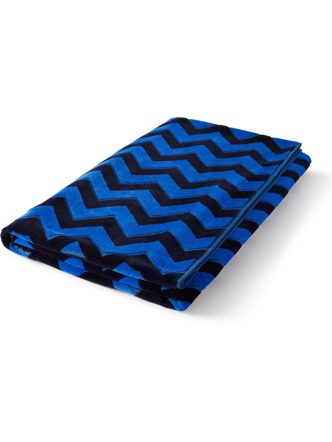 Missoni Cotton-terry Beach Towel In Blue