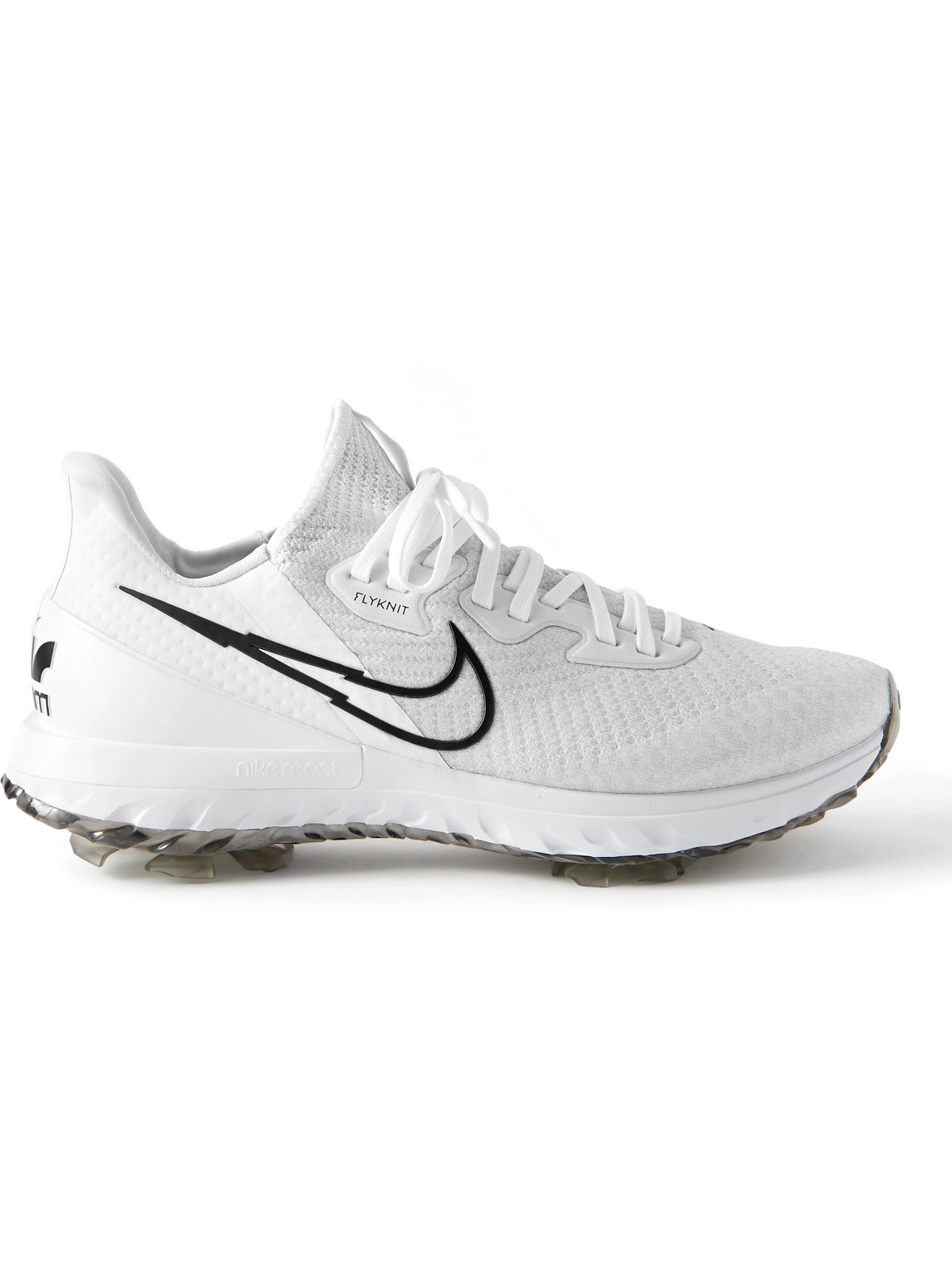 Nike Air Zoom Infinity Tour Rubber-trimmed Flyknit Golf Shoes In White ...