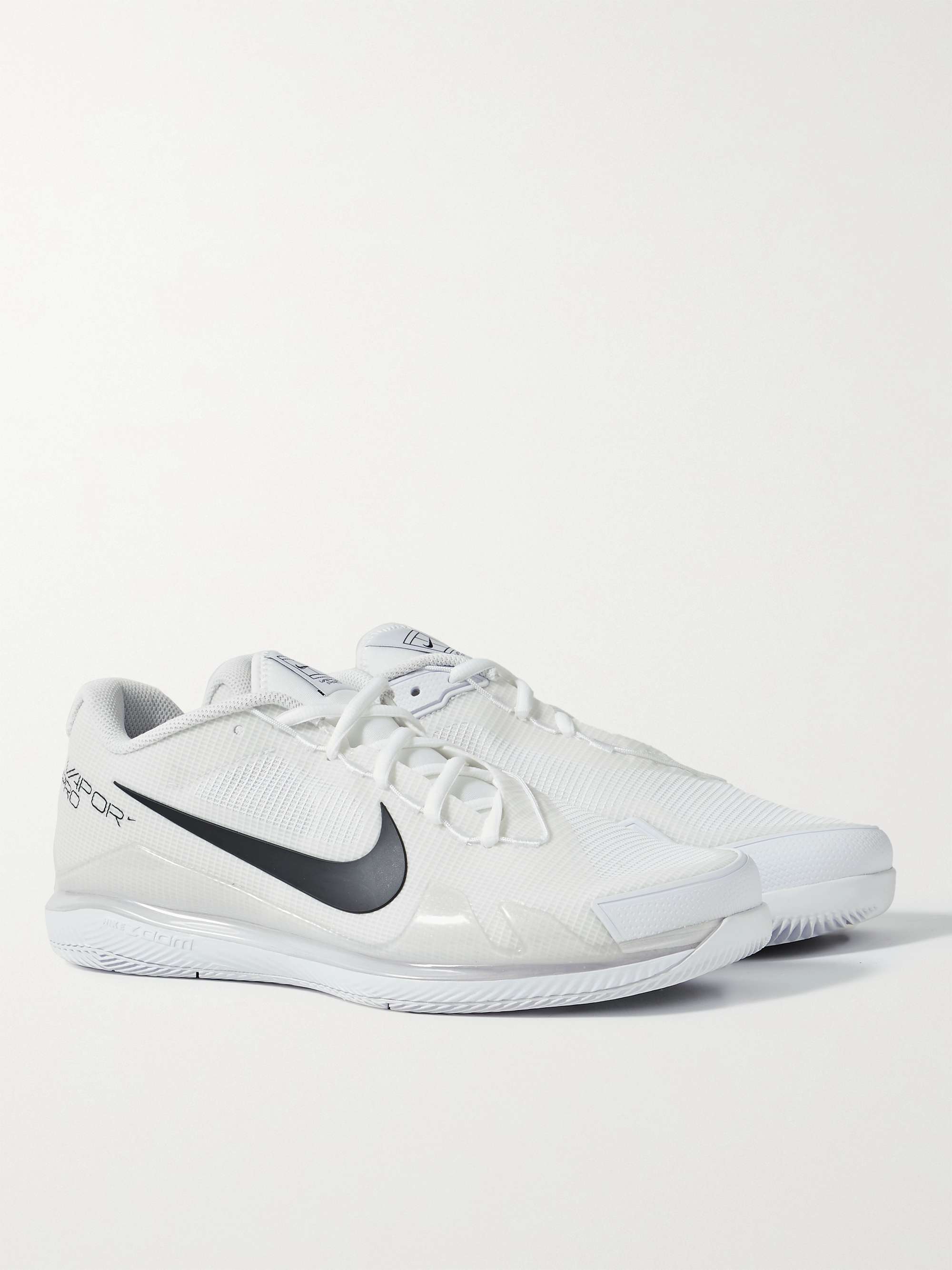 NIKE TENNIS NikeCourt Air Zoom Vapor Pro Rubber-Trimmed Mesh Tennis Sneakers