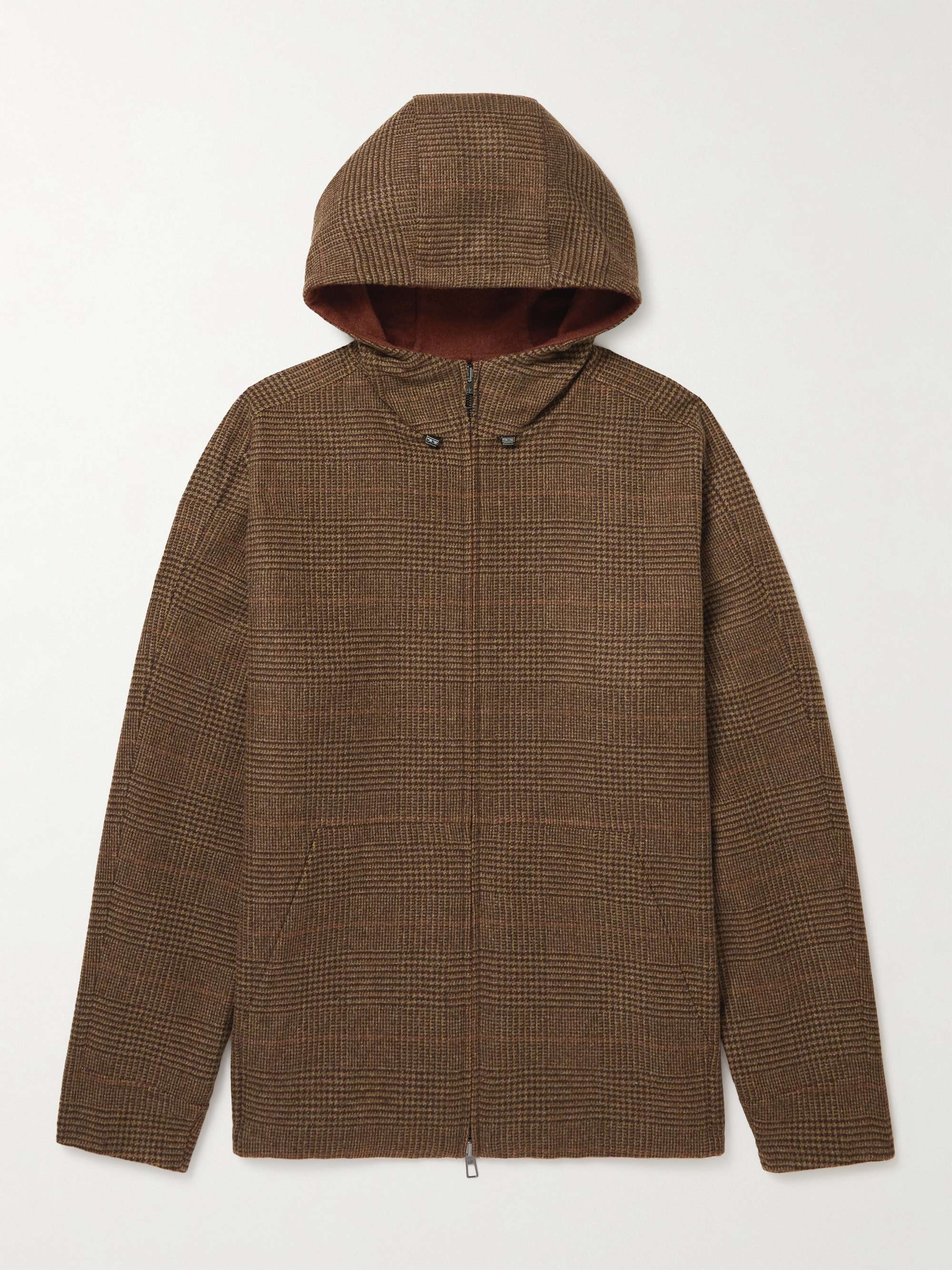 LORO PIANA Haldon Reversible Checked Cashmere Hooded Jacket
