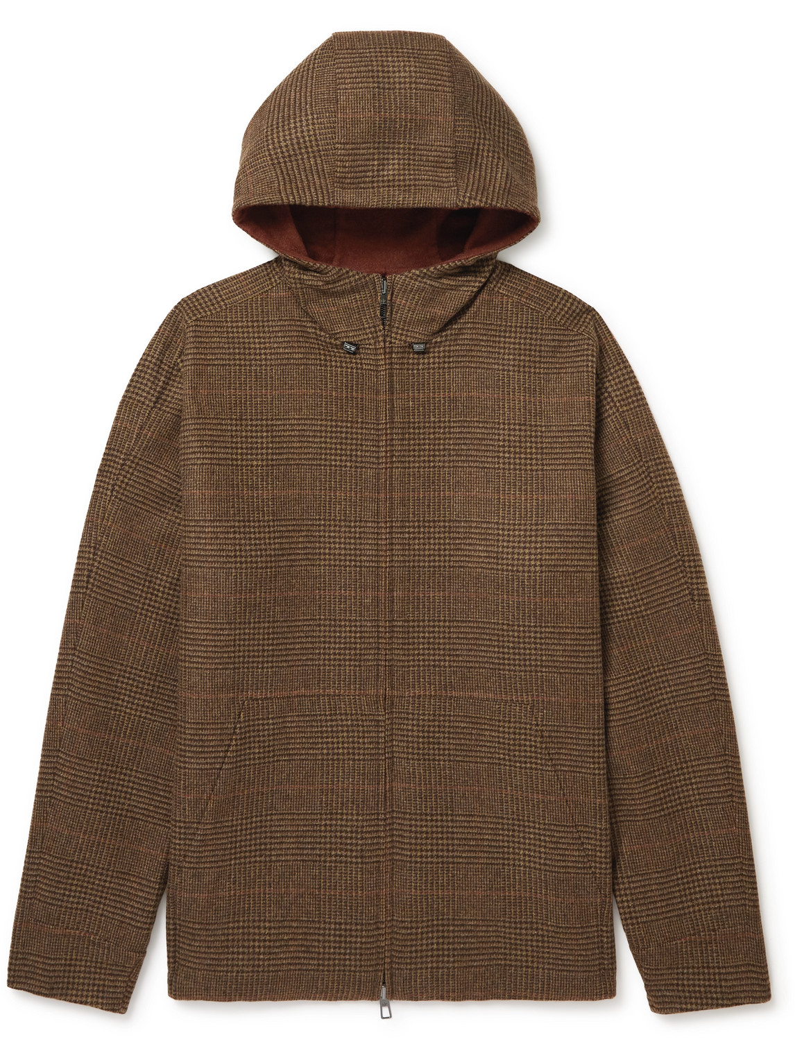 Haldon Reversible Checked Cashmere Hooded Jacket