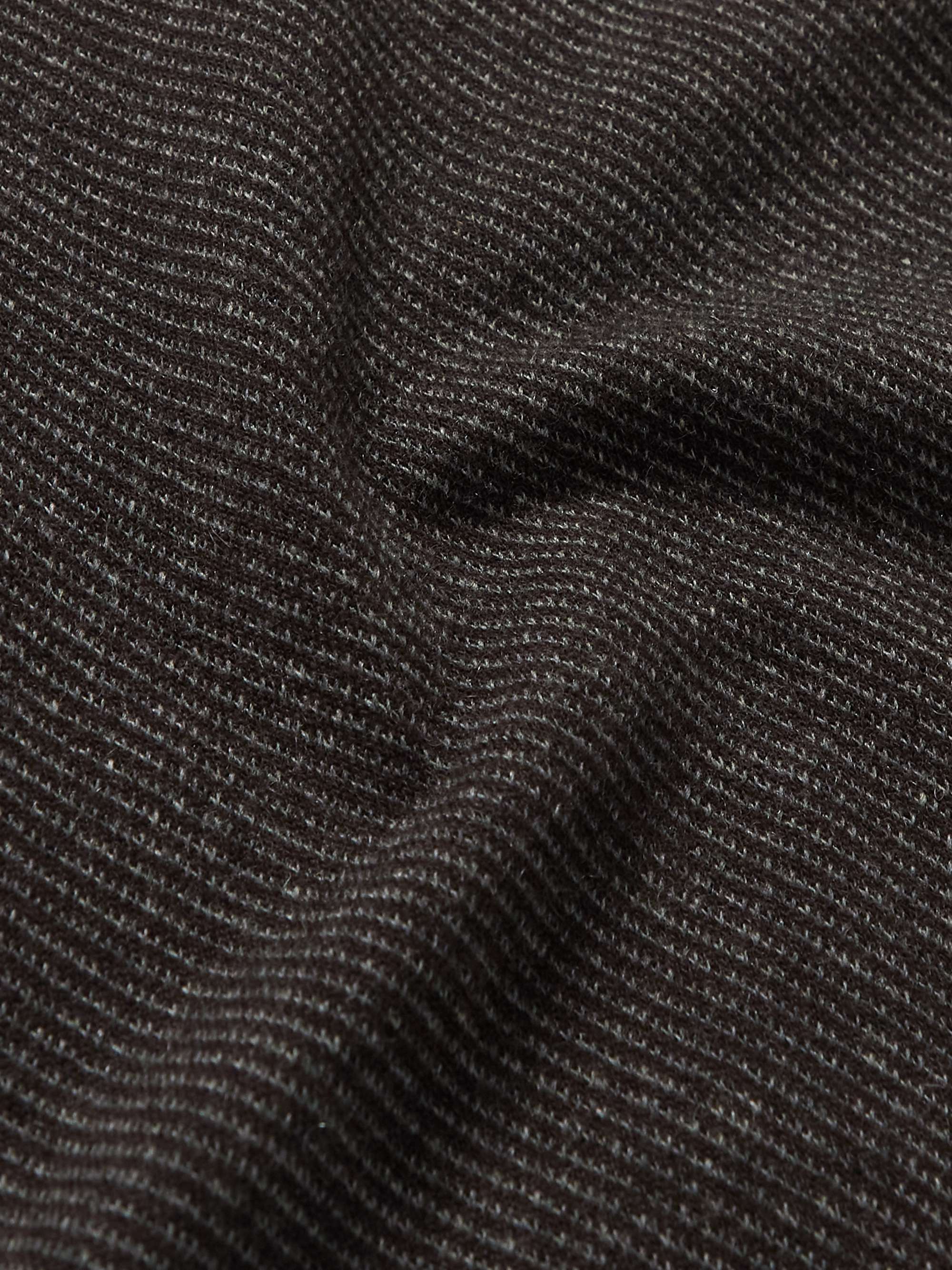 LORO PIANA Roadster Striped Cashmere Half-Zip Sweater