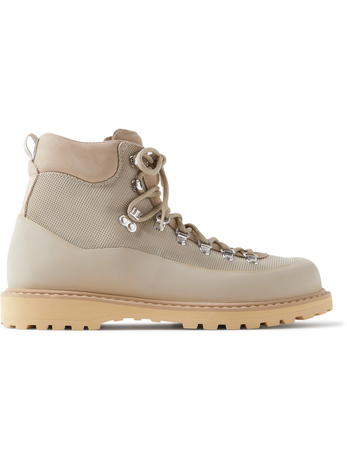 Diemme Roccia Vet Rubber-trimmed Suede And Canvas Boots In Beige | ModeSens