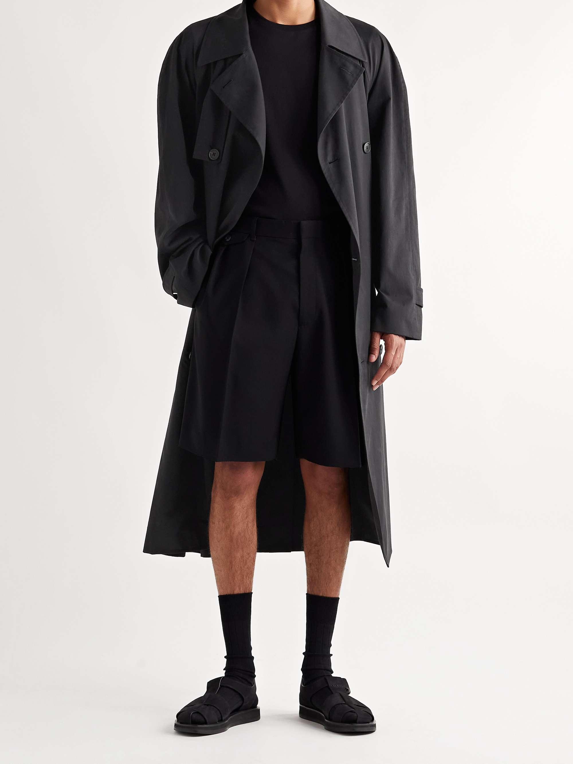 THE ROW Omar Double-Breasted Belted Cotton-Blend Twill Trench Coat