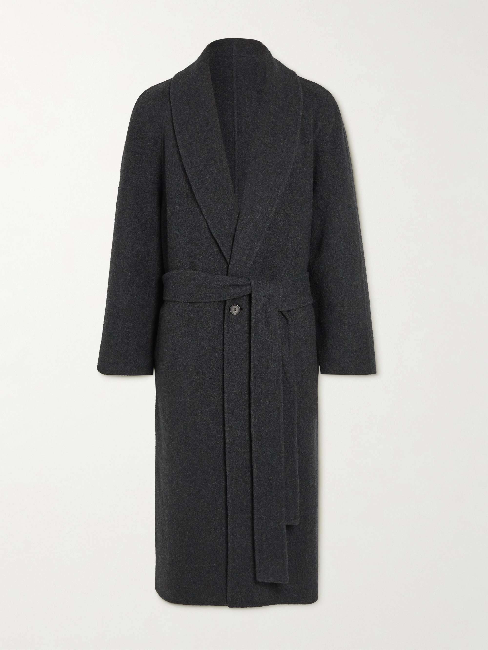 THE ROW Ake Shawl-Collar Belted Virgin Wool and Cashmere-Blend Coat