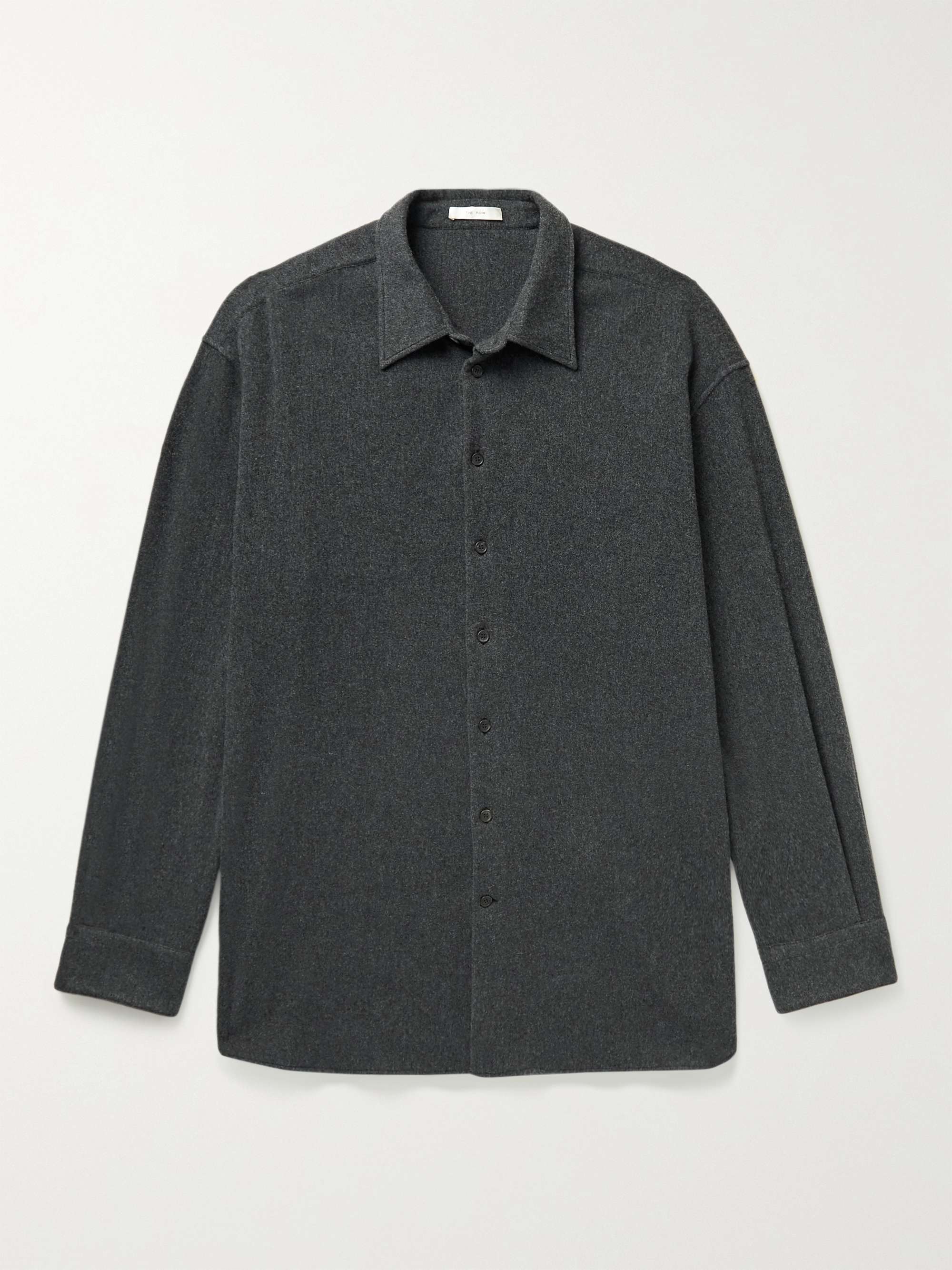 THE ROW Lukrecio Stretch Cashmere-Blend Flannel Shirt