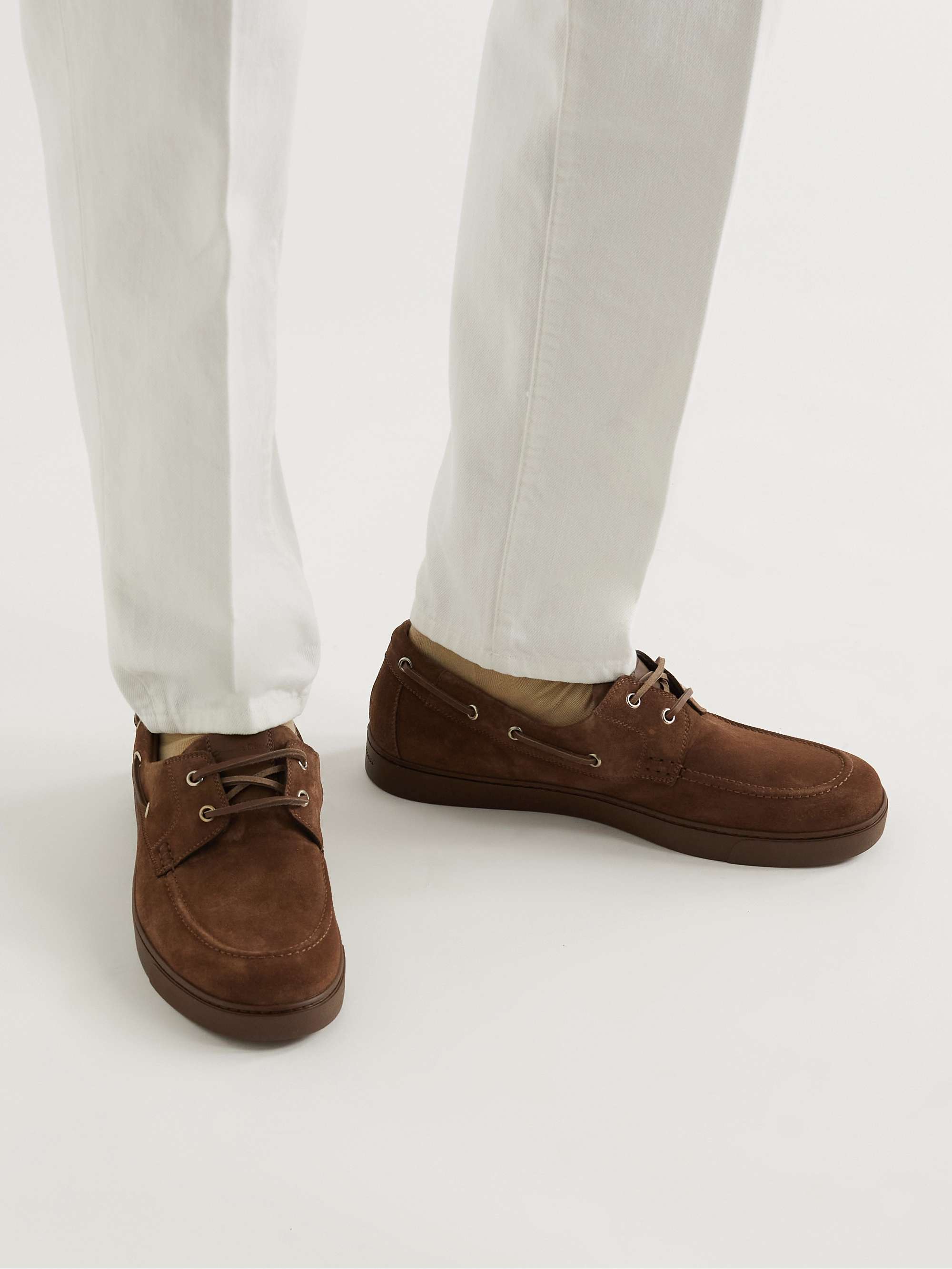 GIANVITO ROSSI Suede Boat Shoes
