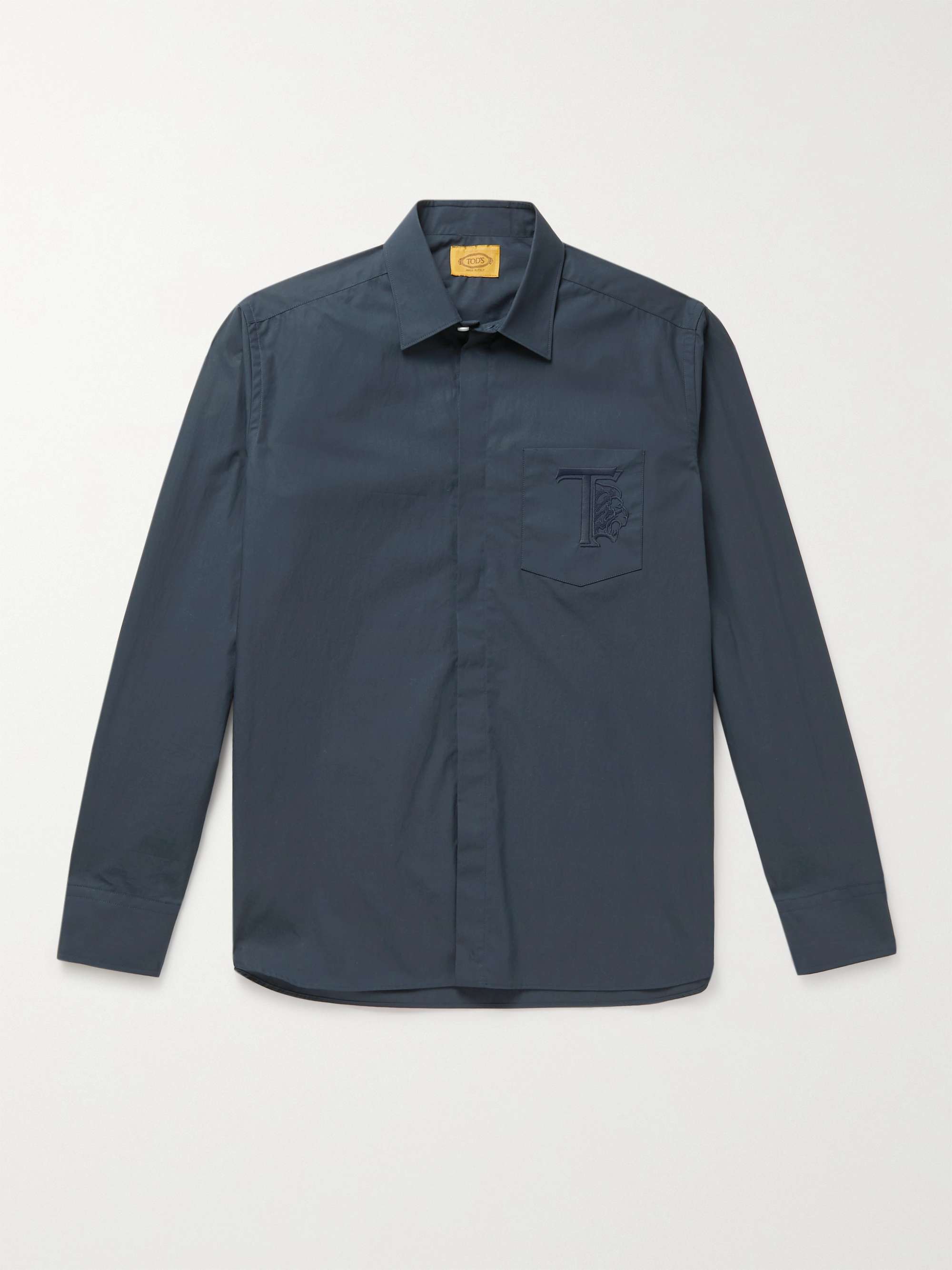 TOD'S Logo-Embroidered Cotton Shirt