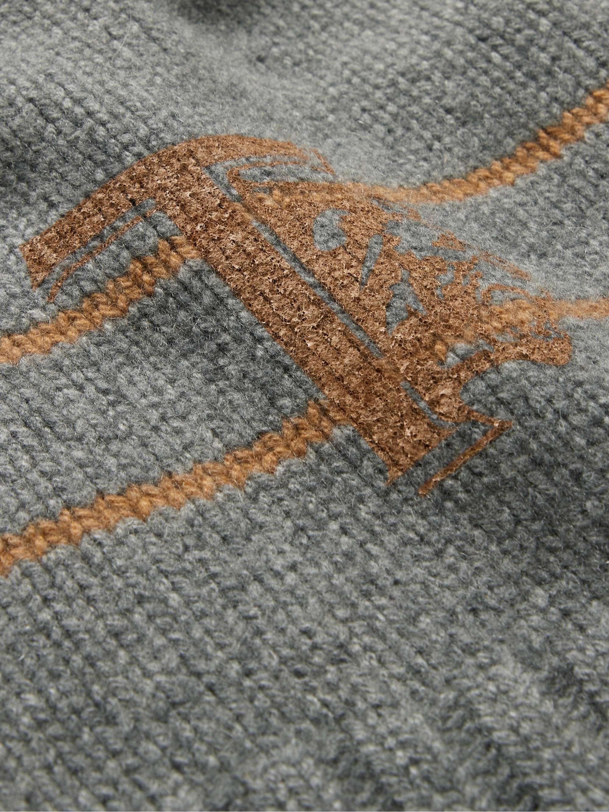 TOD'S Logo-Intarsia Cashmere and Wool-Blend Cardigan