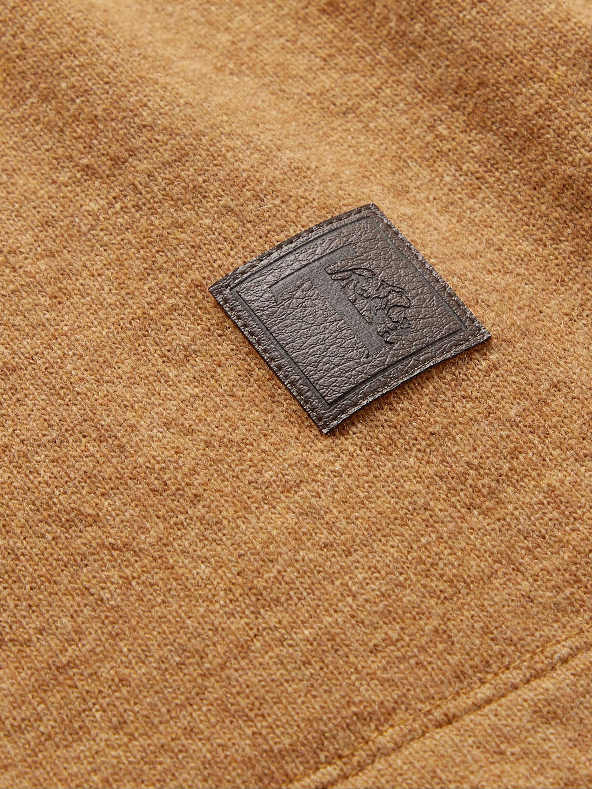 TOD'S Logo-Appliquéd Wool-Blend Polo Shirt