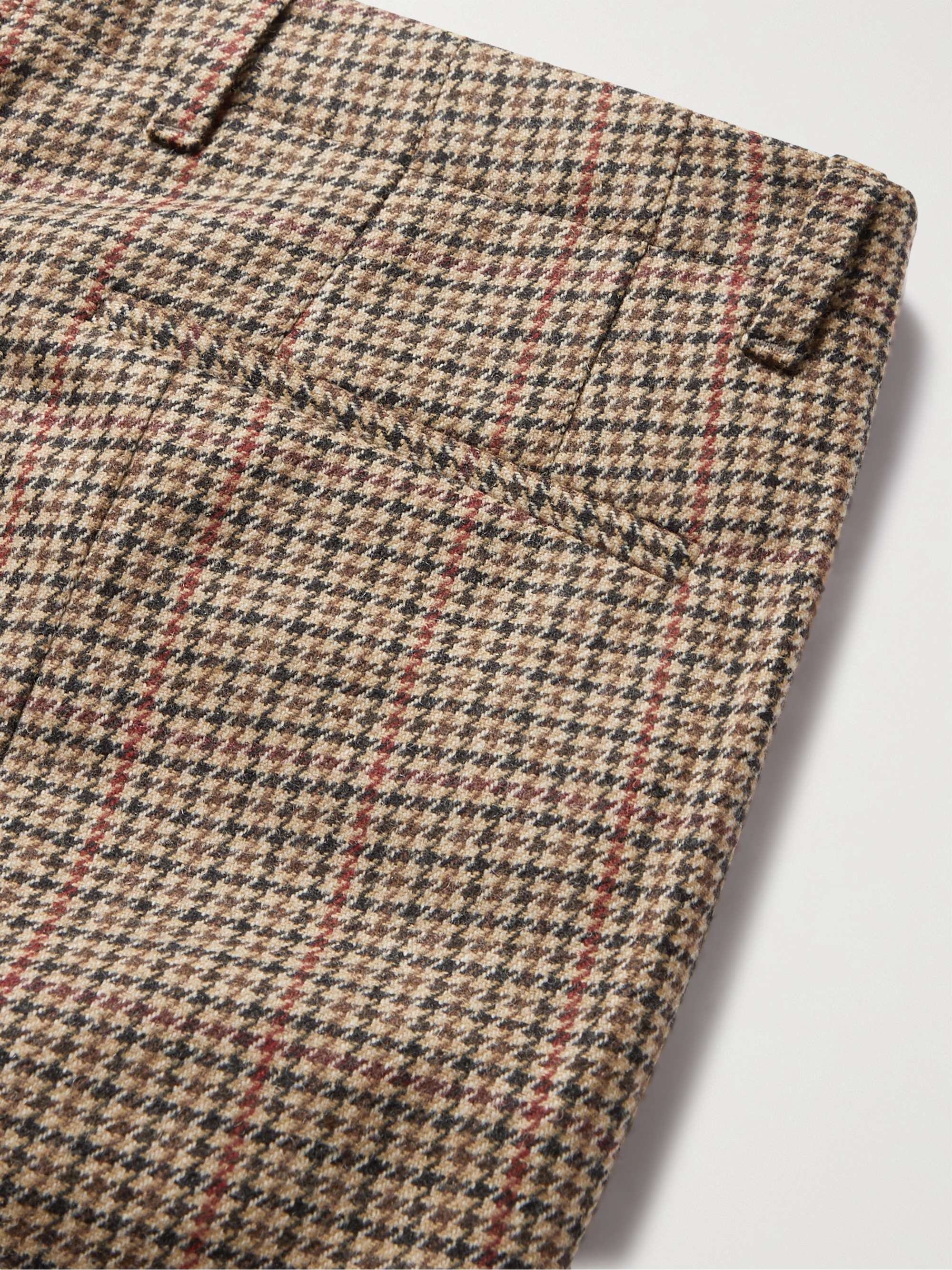 TOD'S Slim-Fit Houndstooth Wool-Blend Trousers