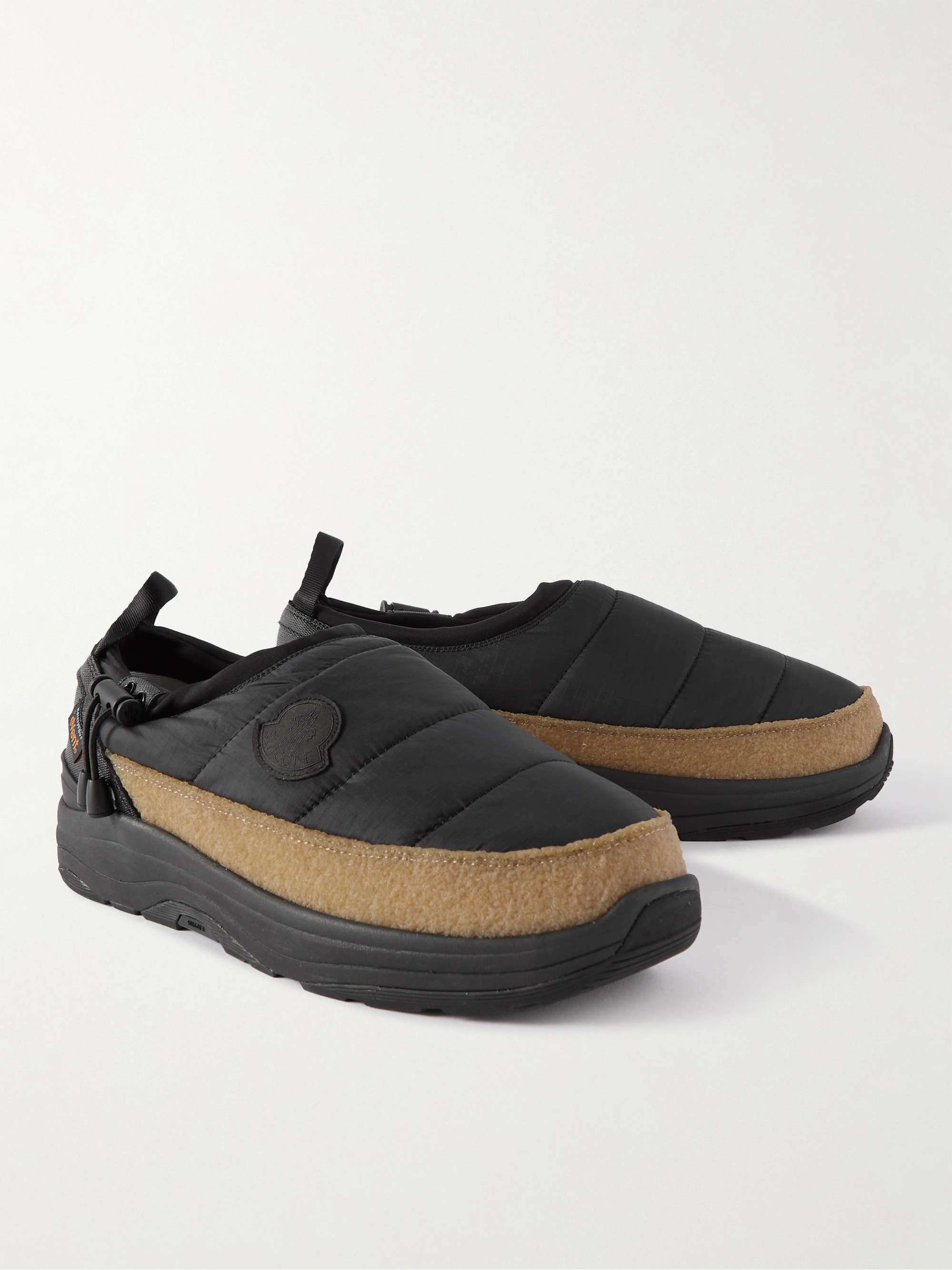 Black + Suicoke 2 Moncler 1952 Pepper Quilted Nylon Loafers | MONCLER ...