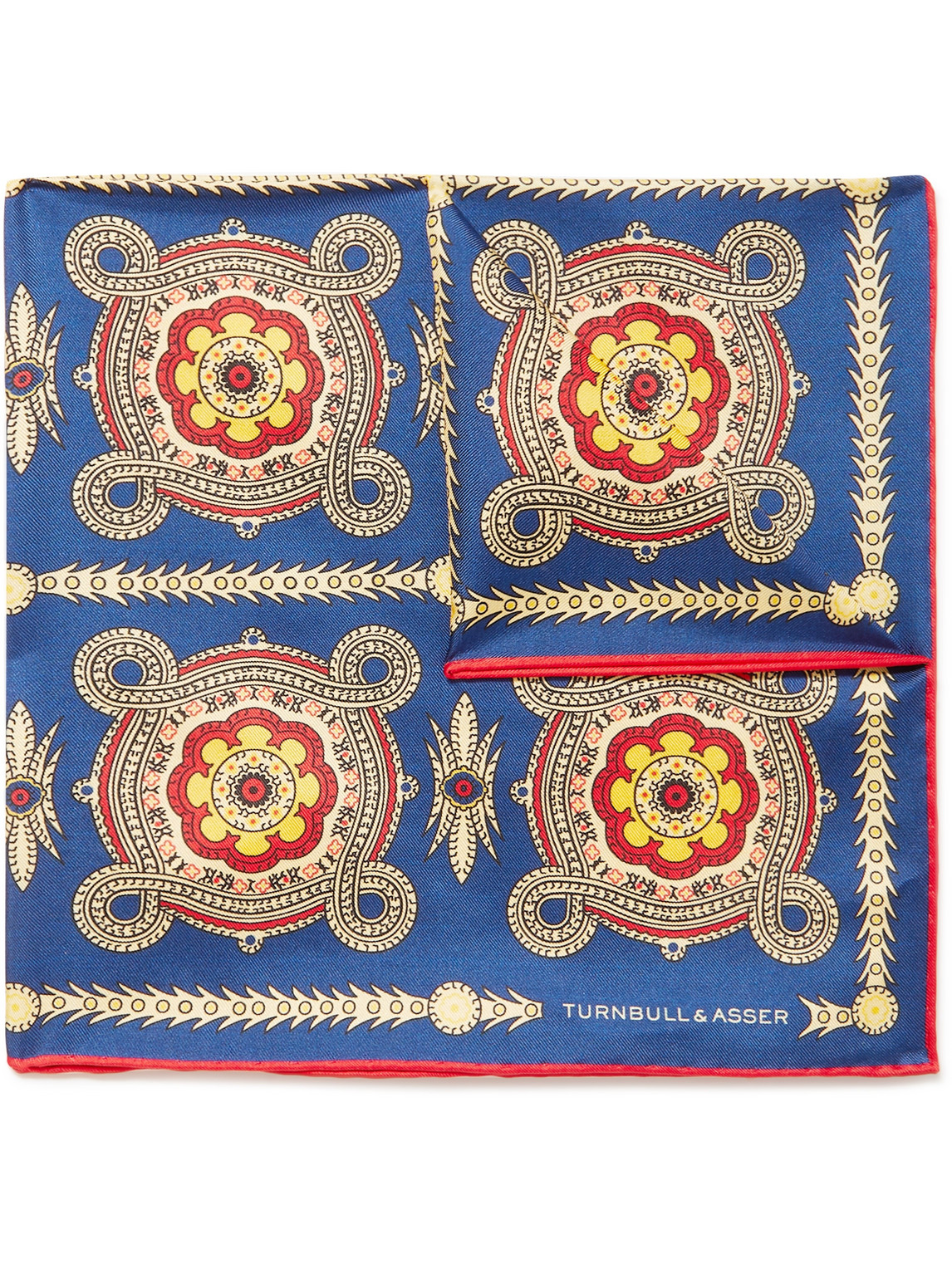 Turnbull & Asser Printed Silk-twill Pocket Square In Multi