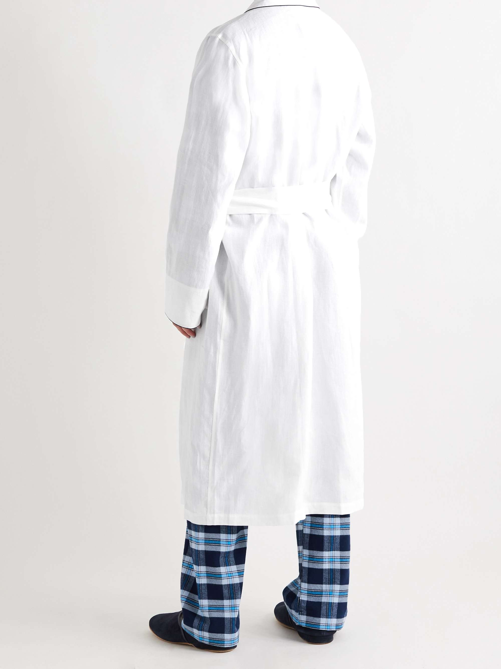 ANDERSON & SHEPPARD Piped Linen Robe