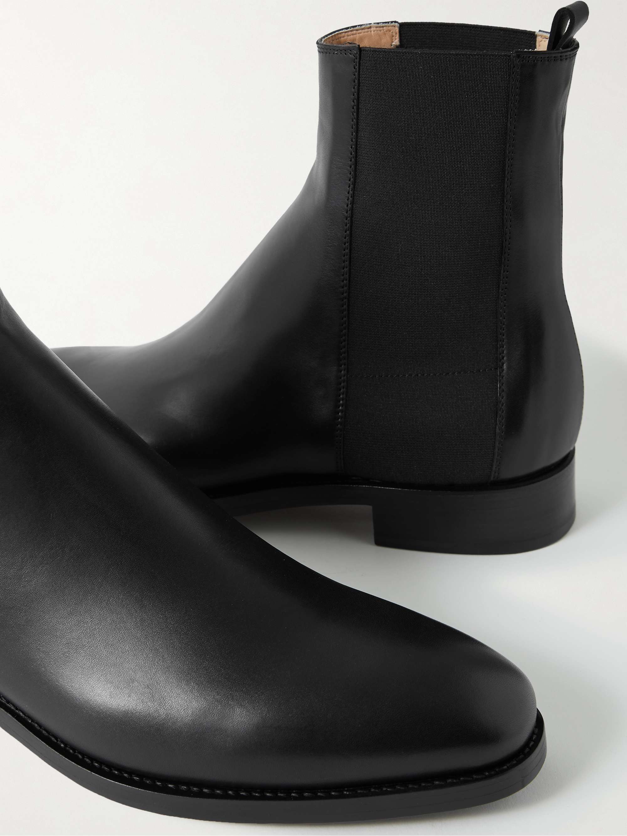THE ROW Burnished-Leather Chelsea Boots