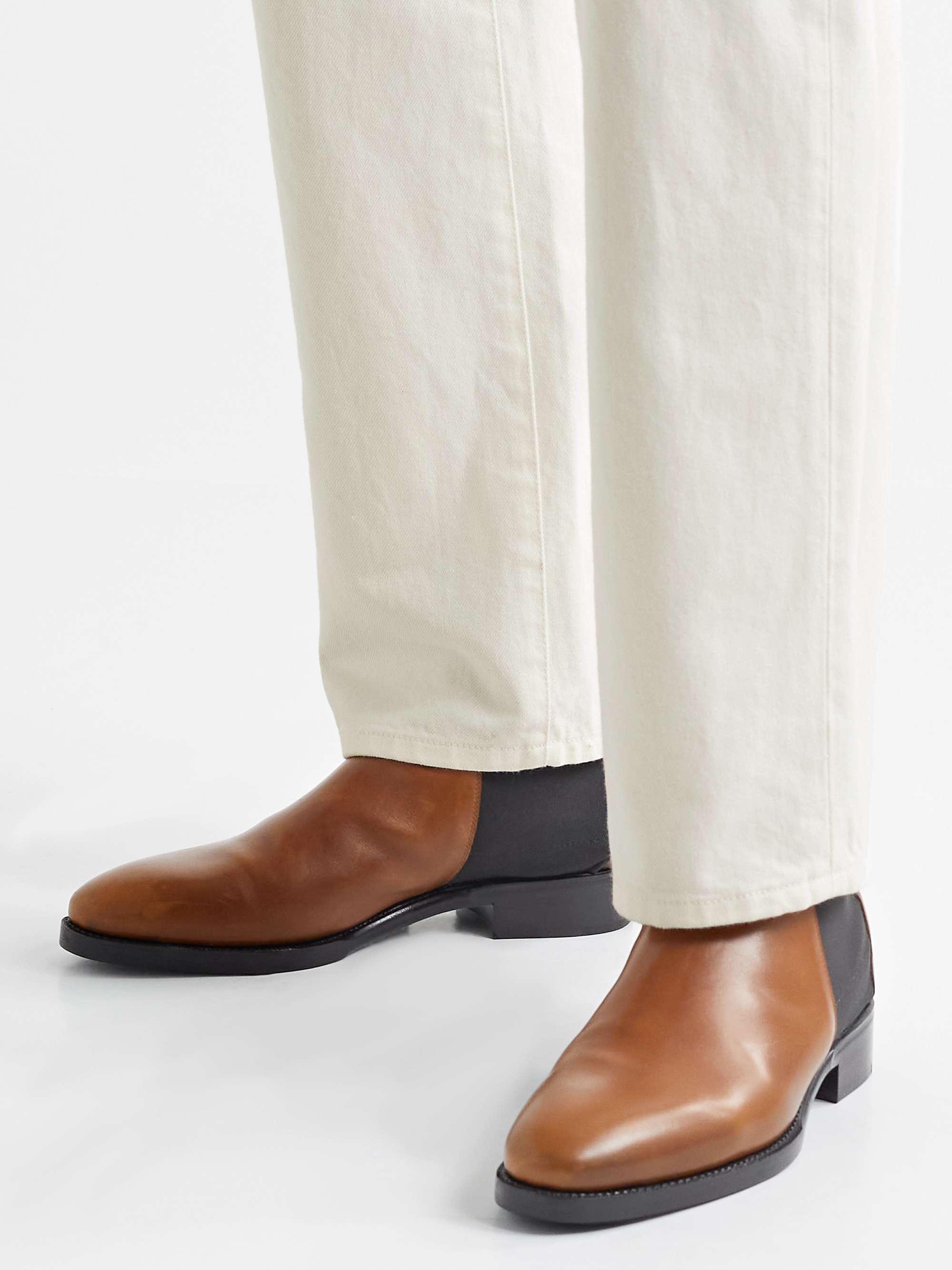 THE ROW Leather Chelsea Boots
