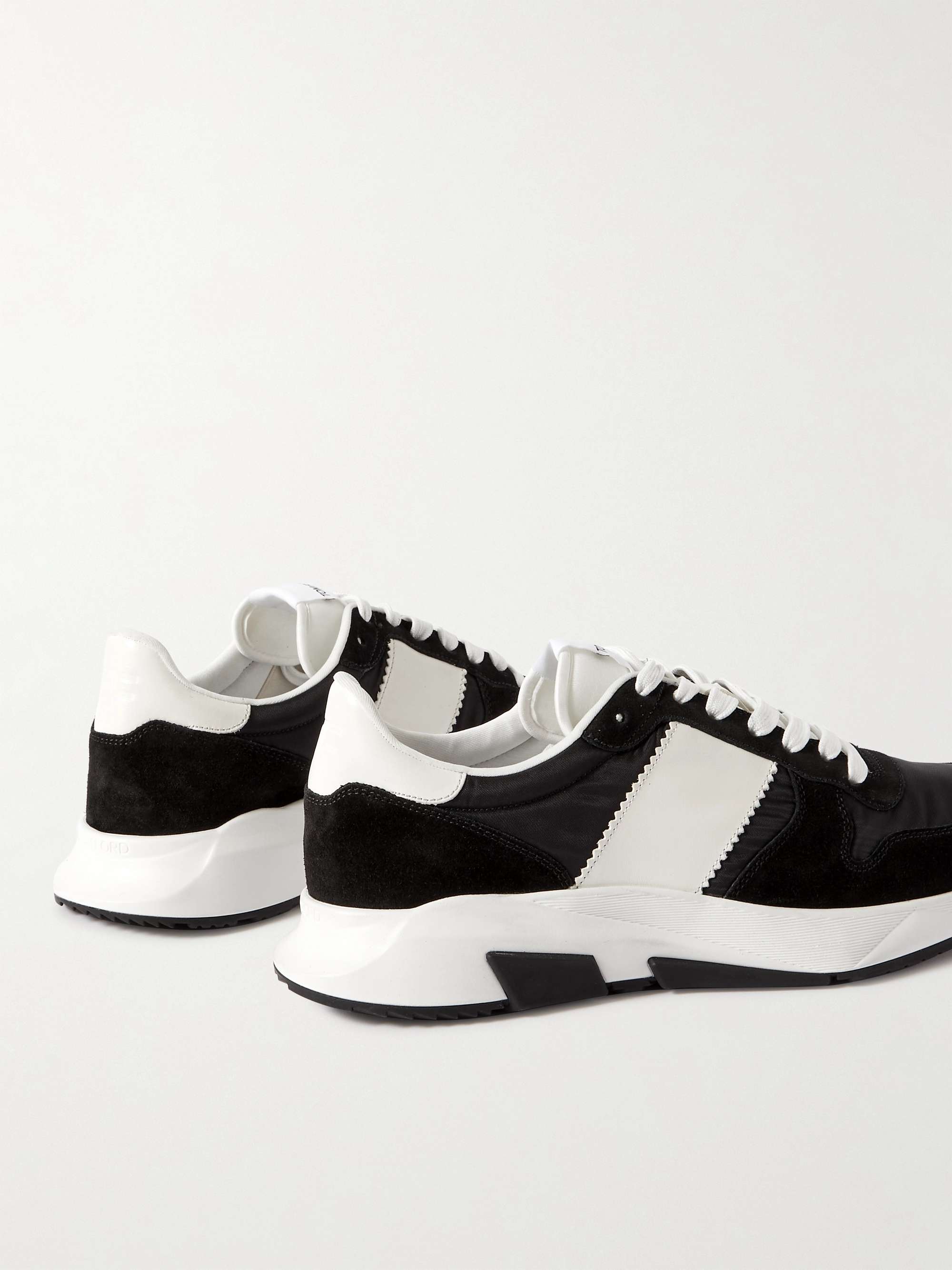 TOM FORD Jagga Leather-Trimmed Nylon and Suede Sneakers