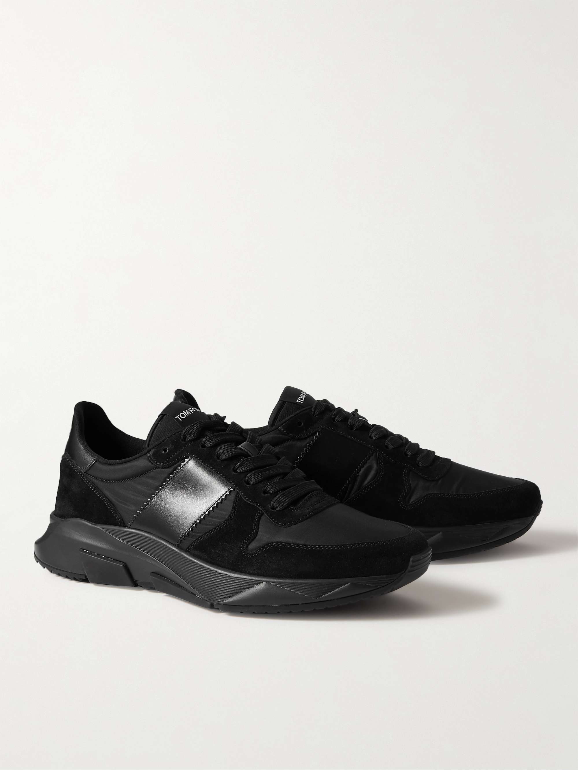 TOM FORD Jagga Leather-Trimmed Nylon and Suede Sneakers