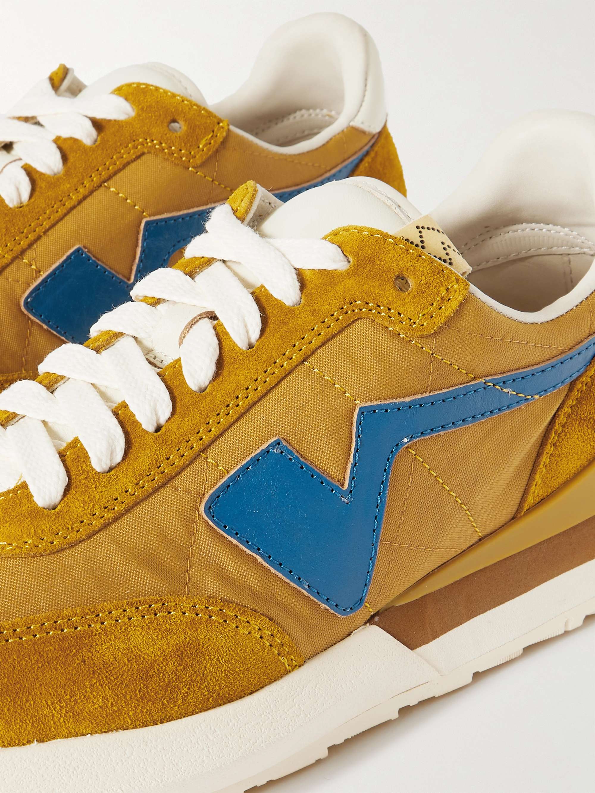 VISVIM FKT Runner Suede- and Leather-Trimmed Nylon-Blend Sneakers