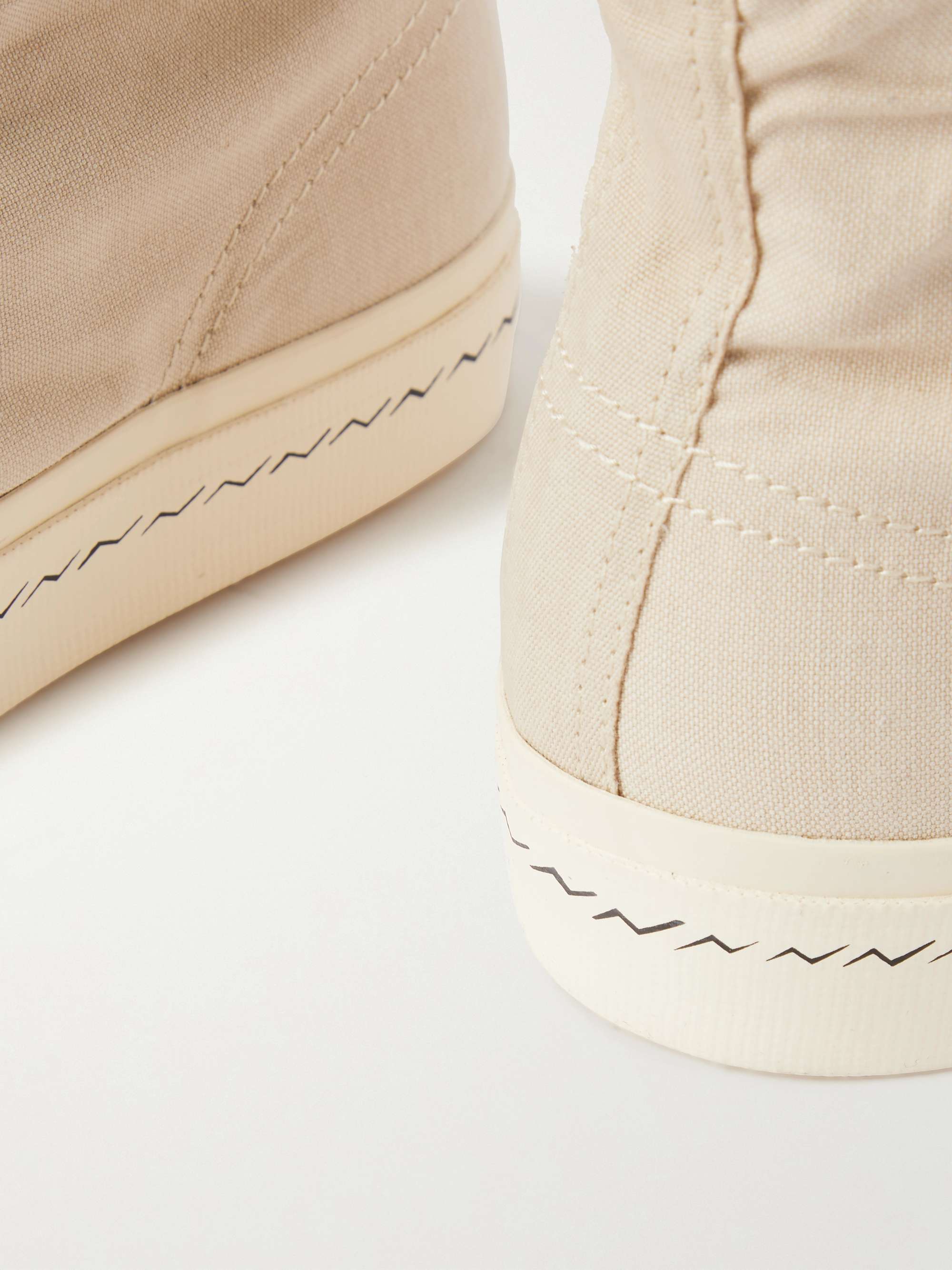 VISVIM Kiefer Leather-Trimmed Canvas High-Top Sneakers