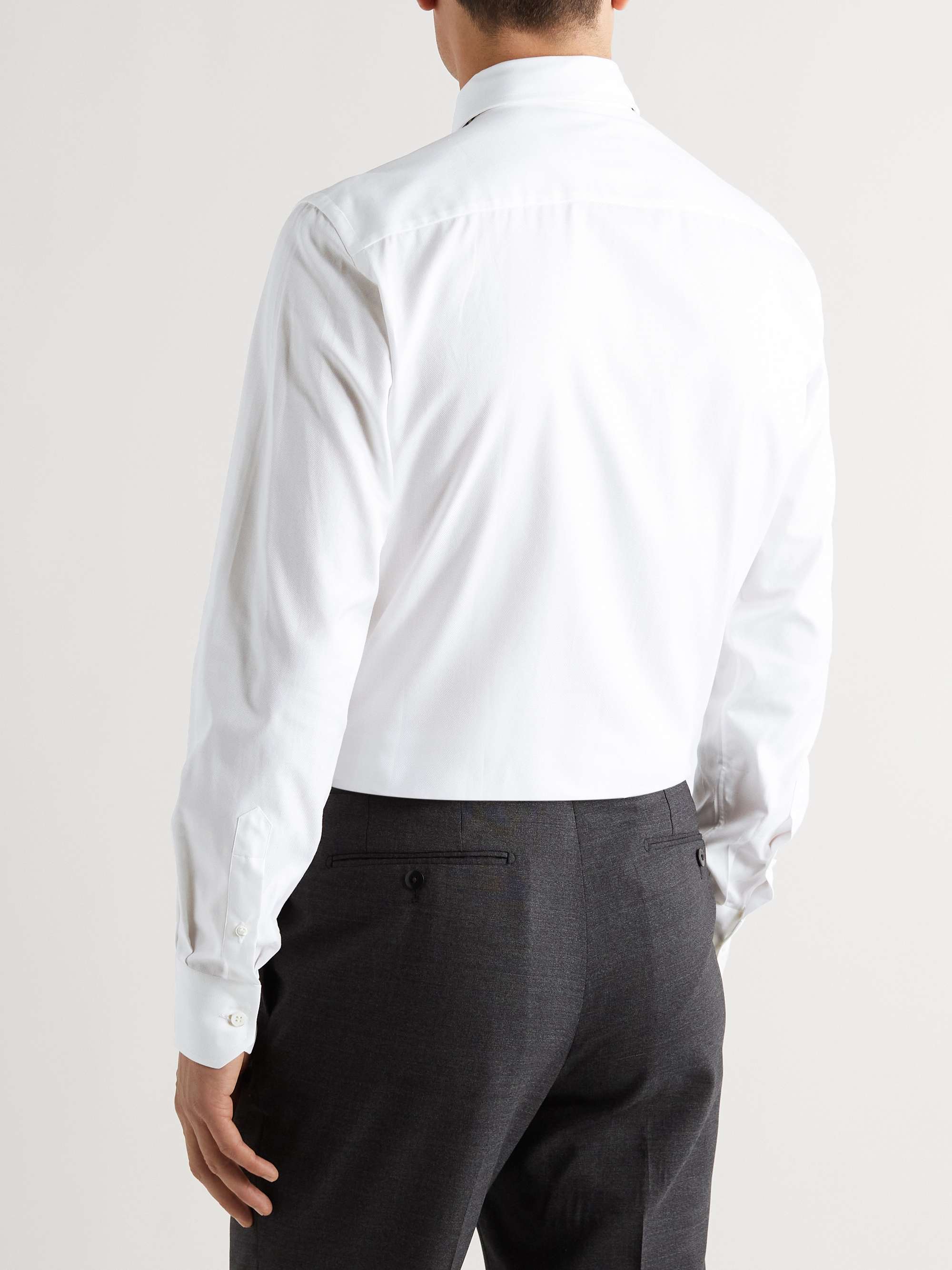 BRIONI Slim-Fit Cutaway-Collar Cotton Oxford Shirt