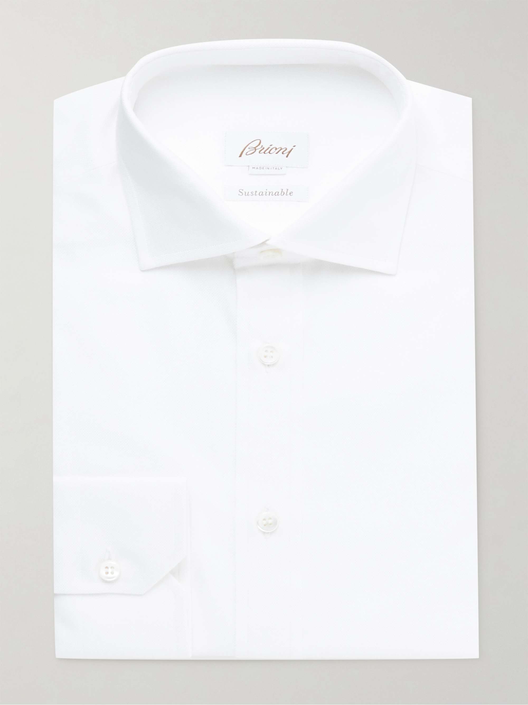 BRIONI Slim-Fit Cutaway-Collar Cotton Oxford Shirt
