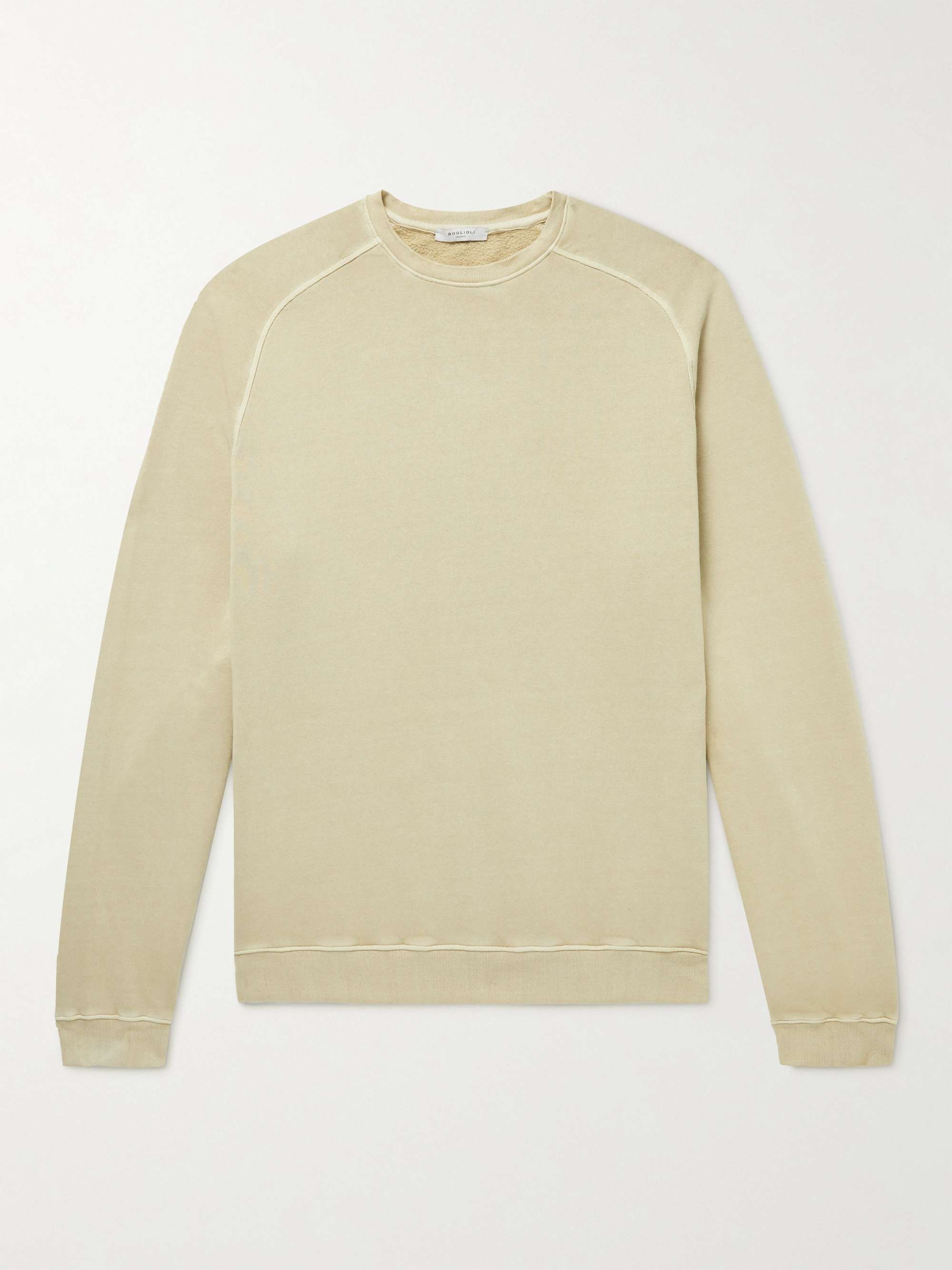 BOGLIOLI Garment-Dyed Cotton-Jersey Sweatshirt