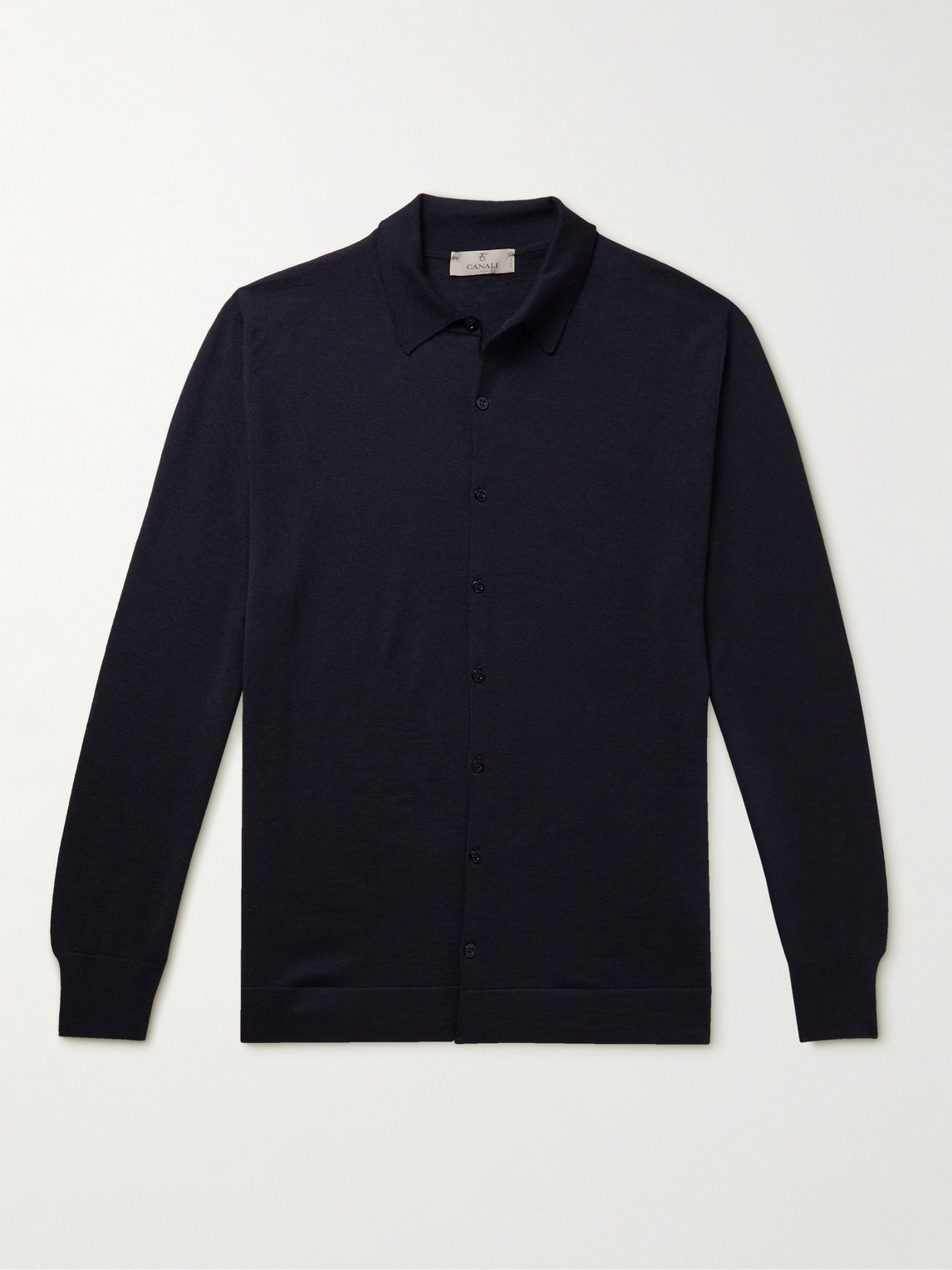 Canali Merino Wool Shirt In Blue