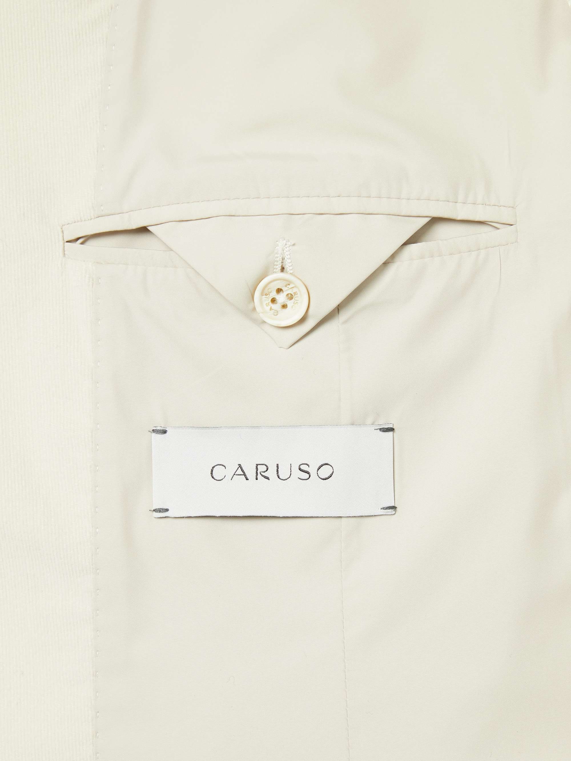 CARUSO Double-Breasted Cotton-Corduroy Blazer
