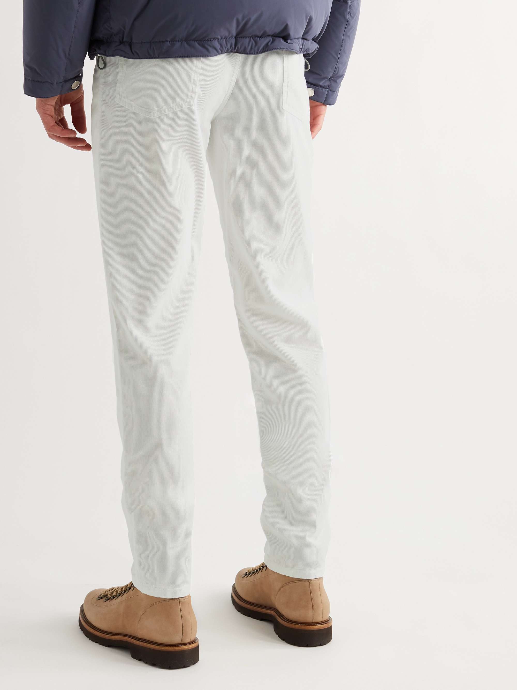 BRUNELLO CUCINELLI Slim-Fit Tapered Cotton-Corduroy Trousers